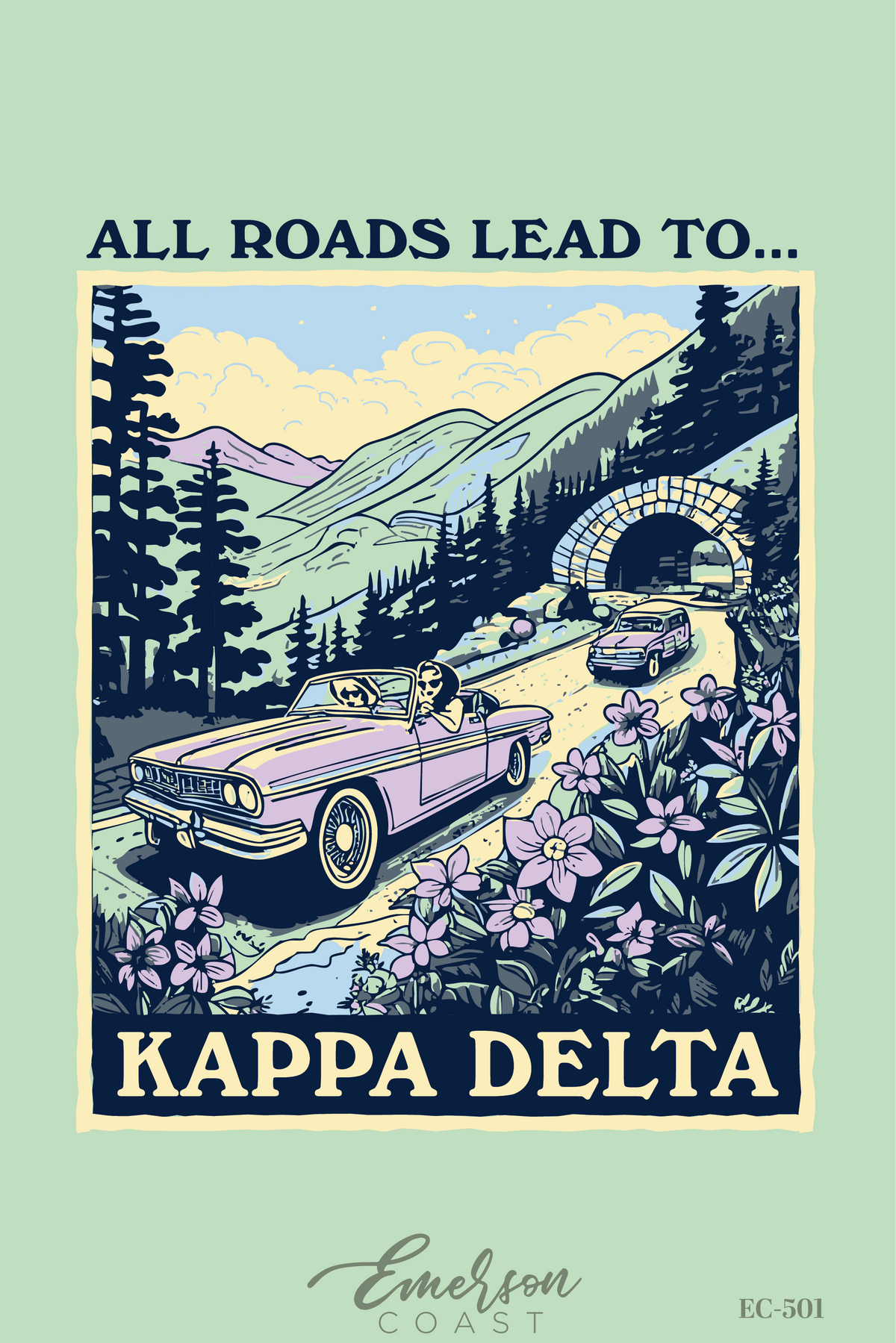 Kappa Delta All Roads Lead Home Bid Day T-Shirt