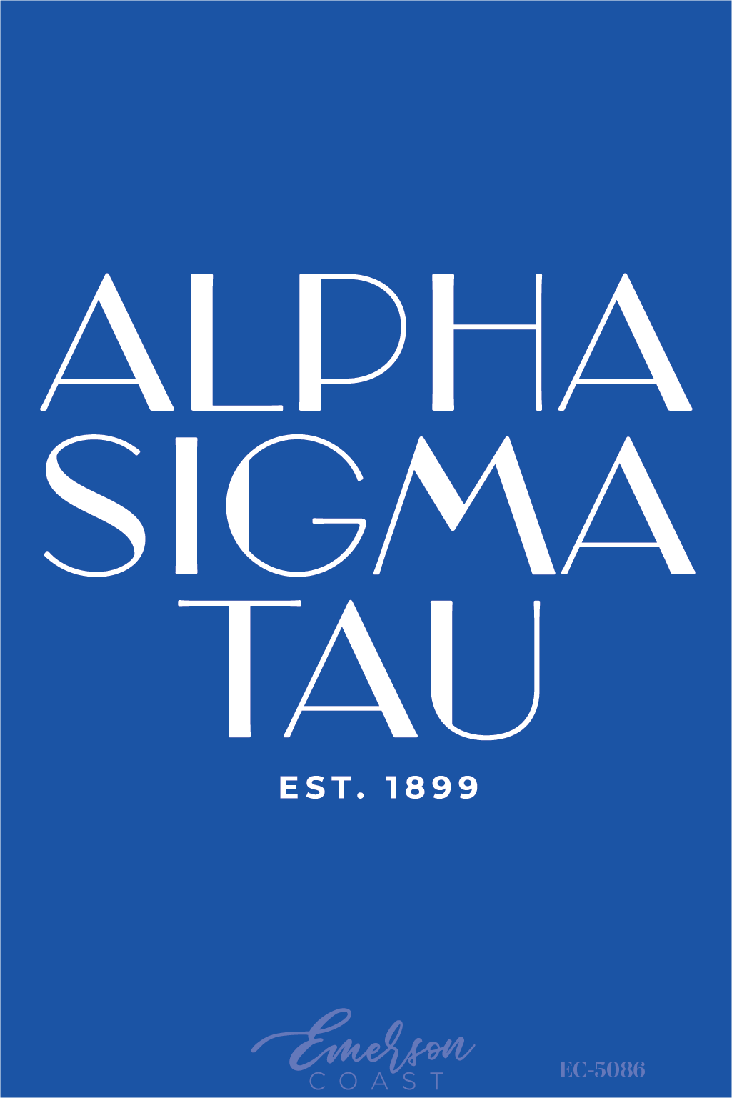 Alpha Sigma Tau Royal Blue Recruitment T-Shirt