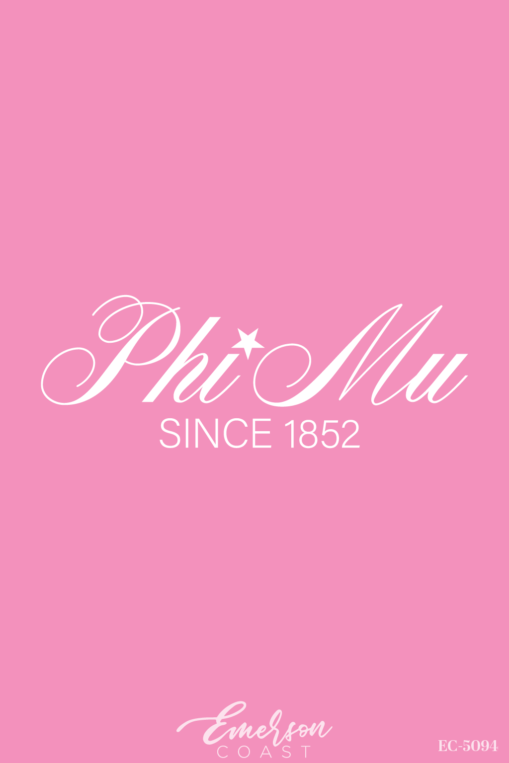 Phi Mu Pink Script Recruitment T-Shirt