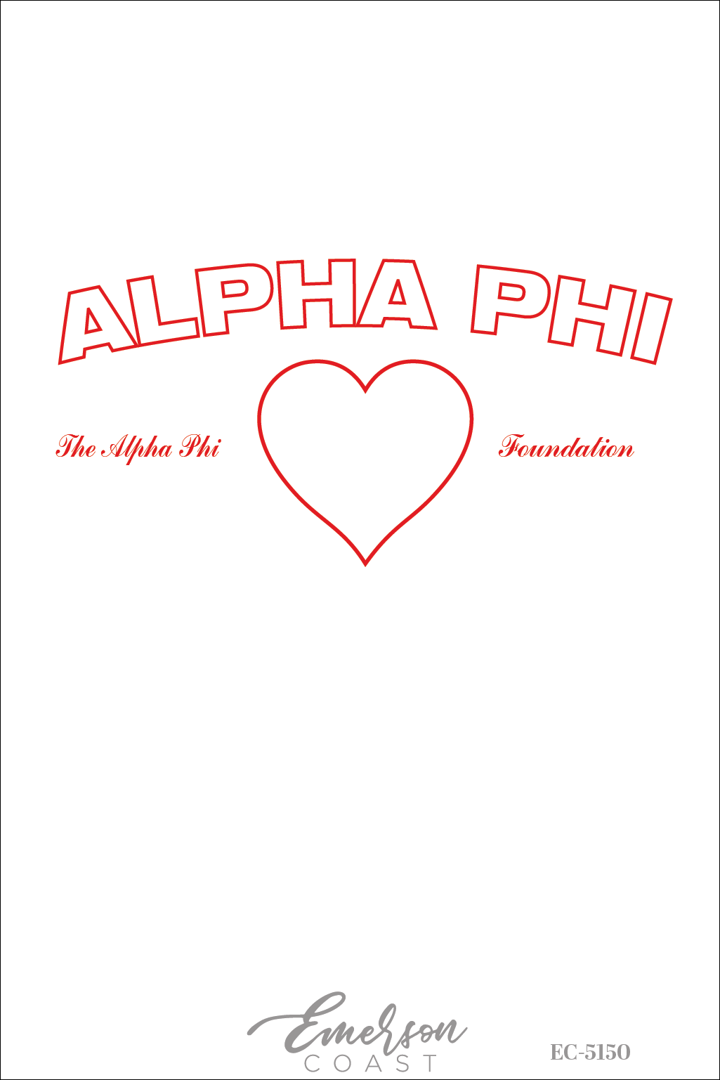 Alpha Phi Foundation Heart Recruitment T-Shirt