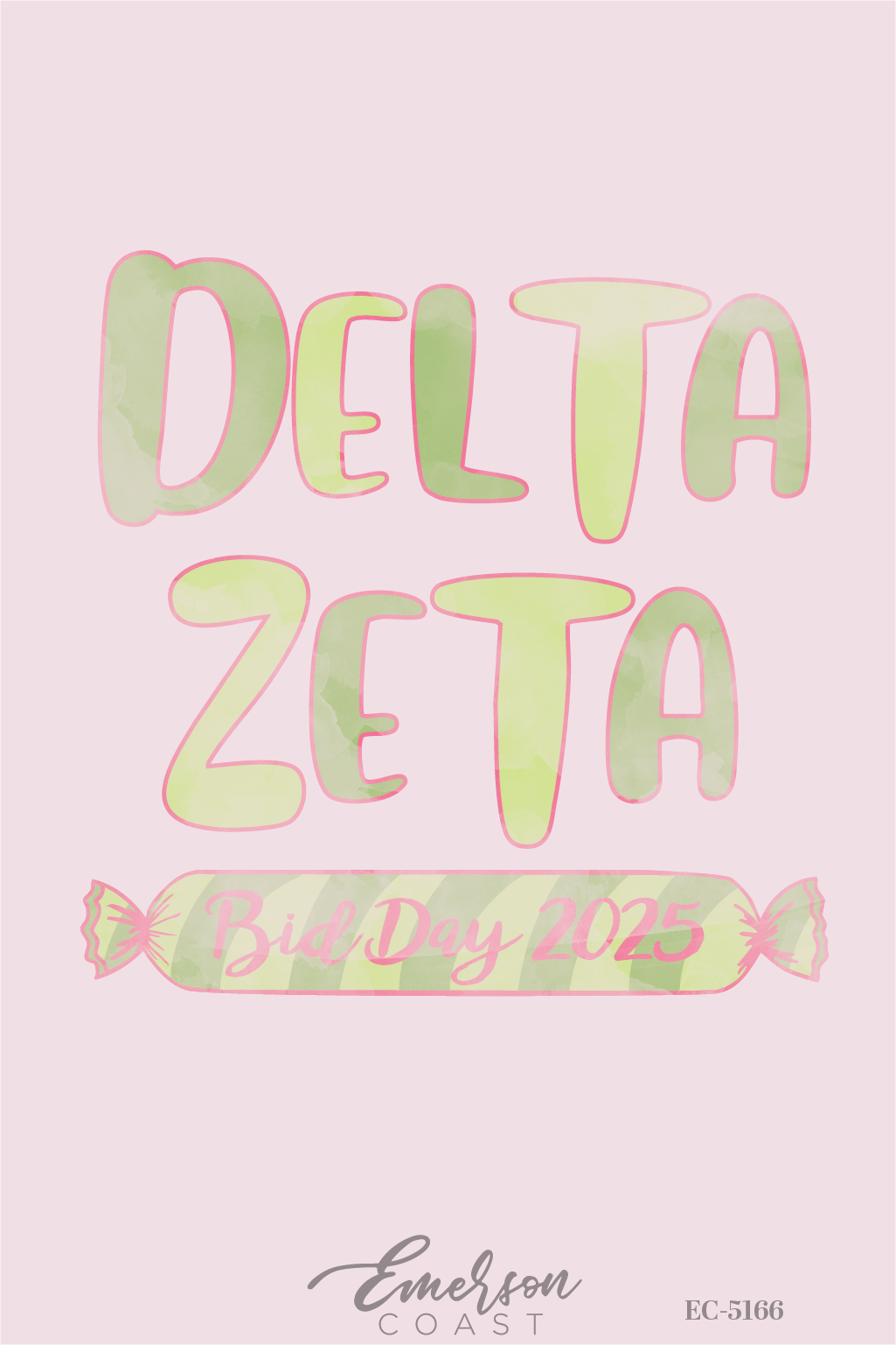 Delta Zeta Pastel Candy Bid Day T-Shirt