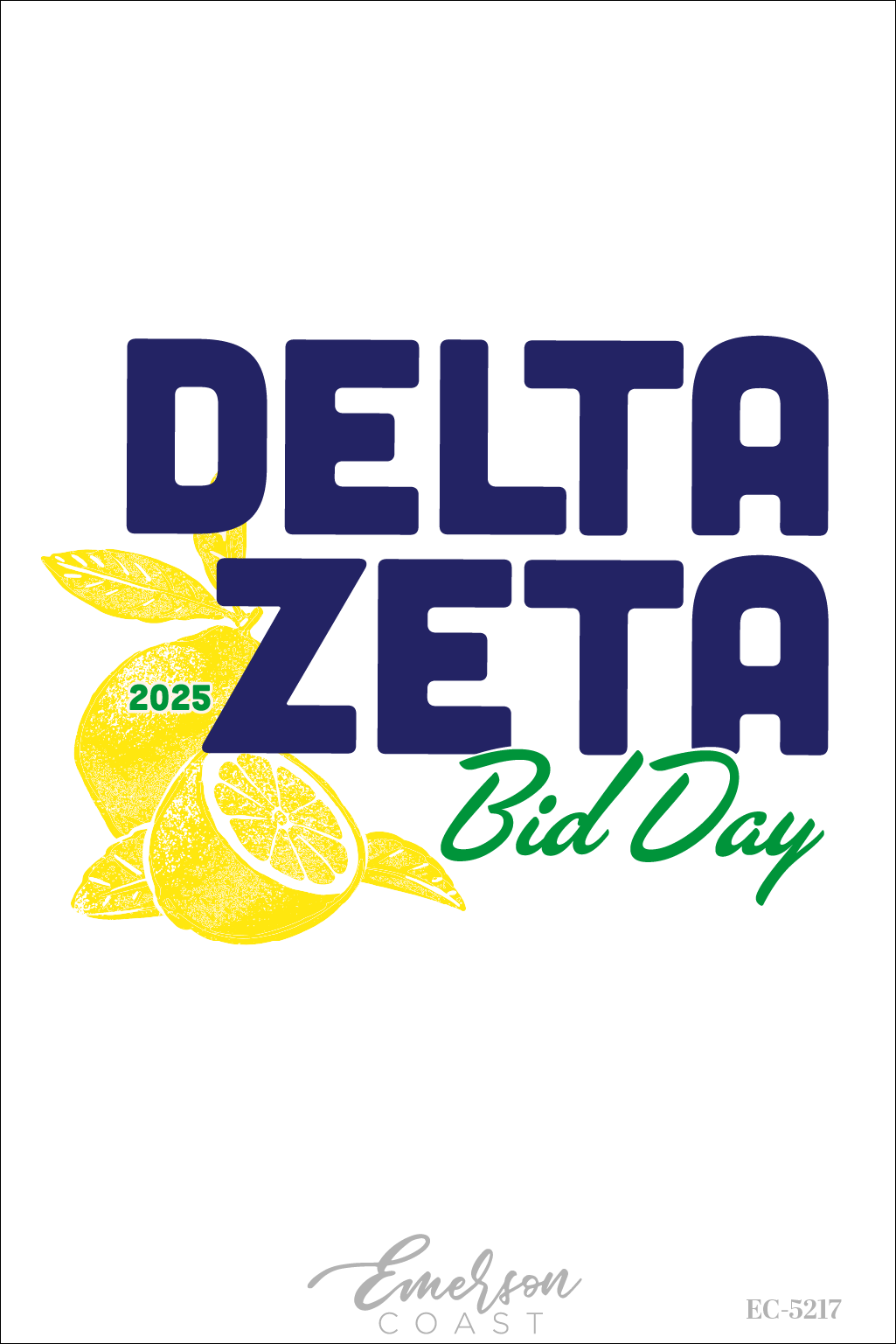 Delta Zeta Lemon Bid Day T-Shirt