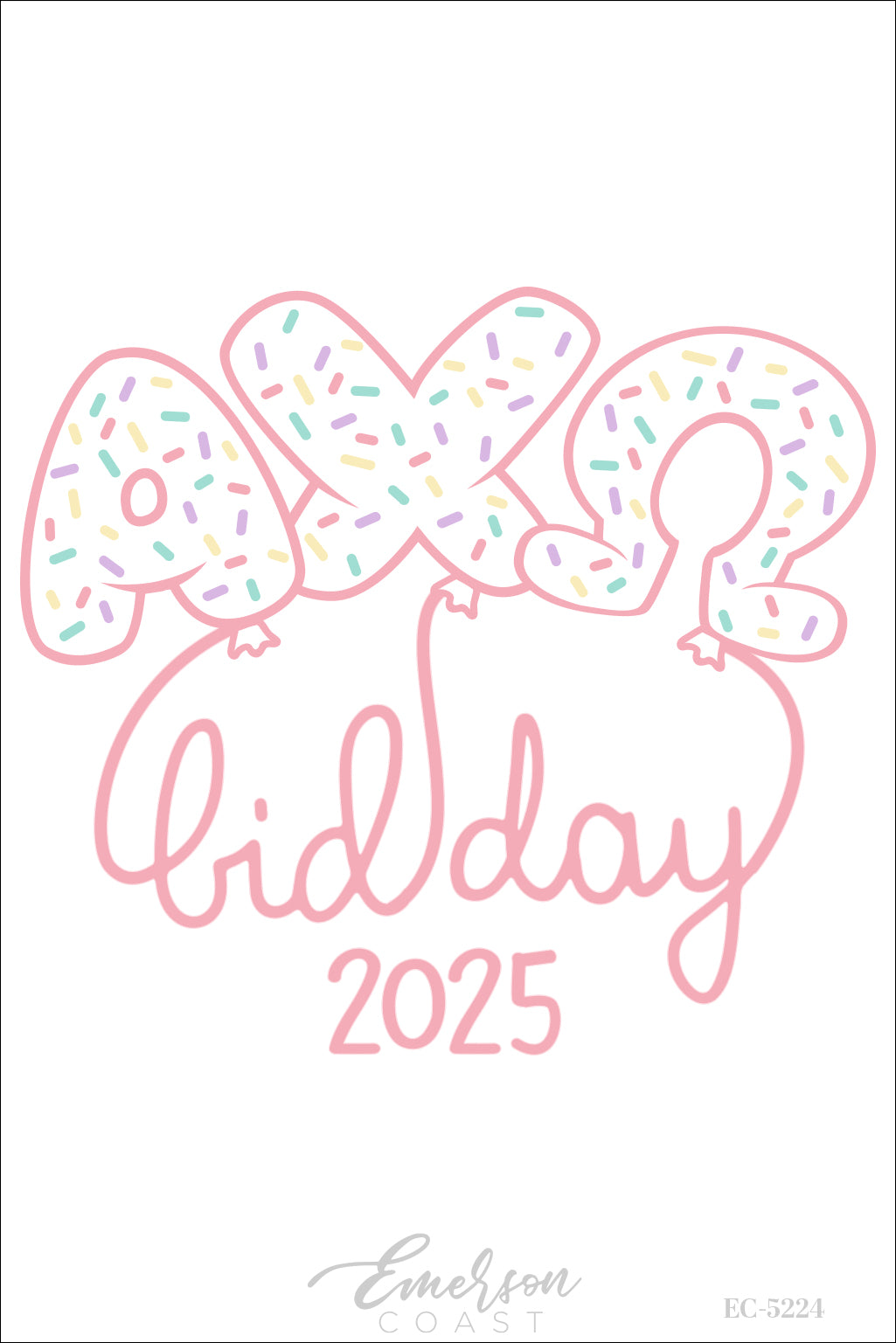 Alpha Chi Omega Birthday Bid Day T-Shirt