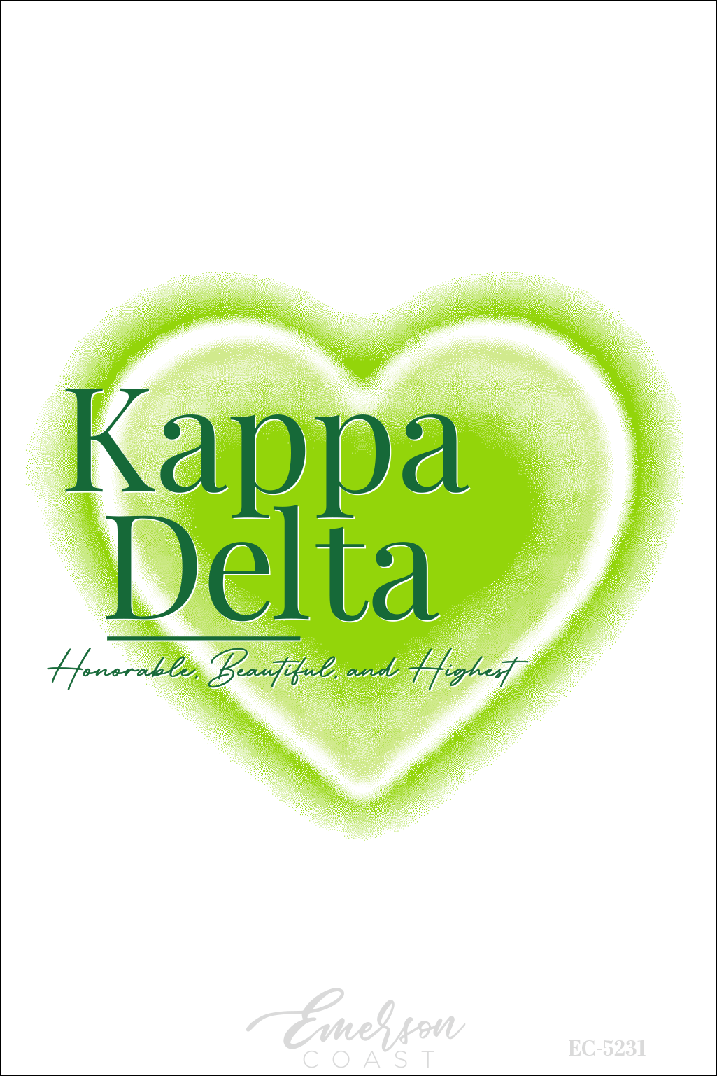 Kappa Delta Green Heart Recruitment T-Shirt
