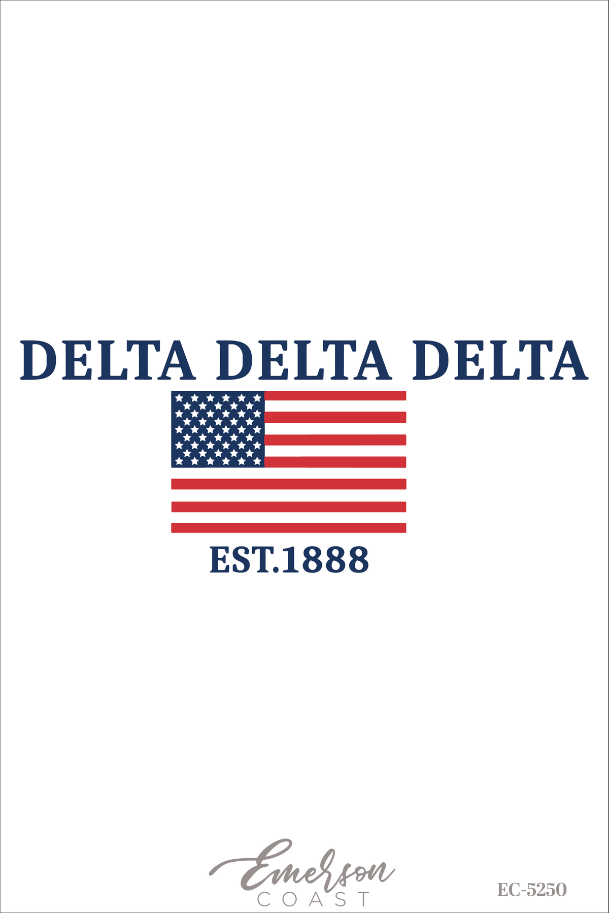 Delta Delta Delta American Flag Bid Day T-Shirt