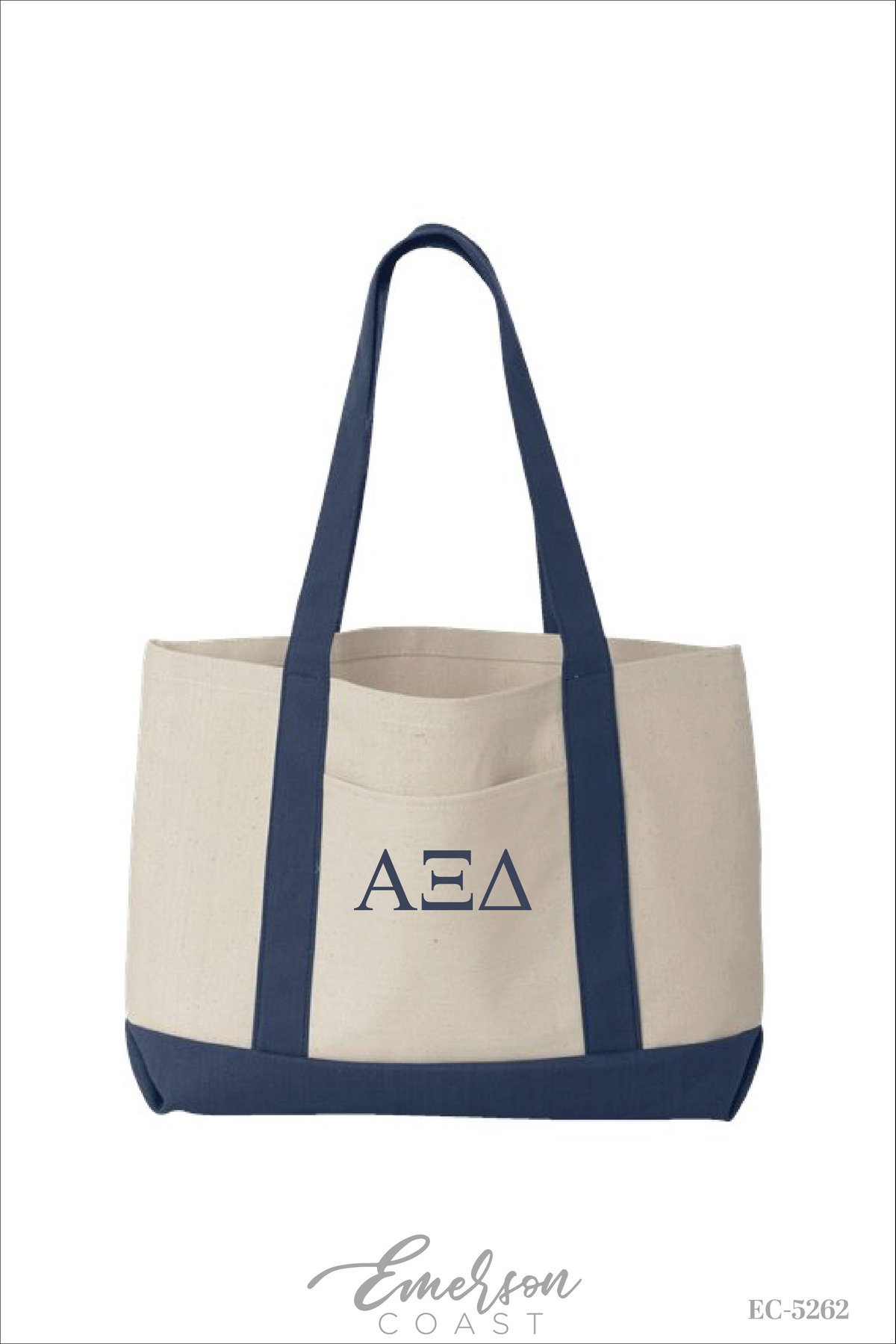 Alpha Xi Delta Navy Bid Day Tote