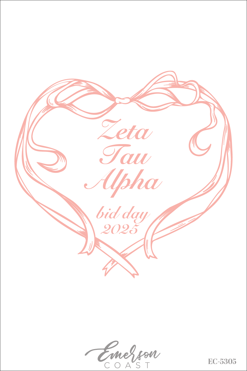 Zeta Tau Alpha Dainty Bow Bid Day T-Shirt