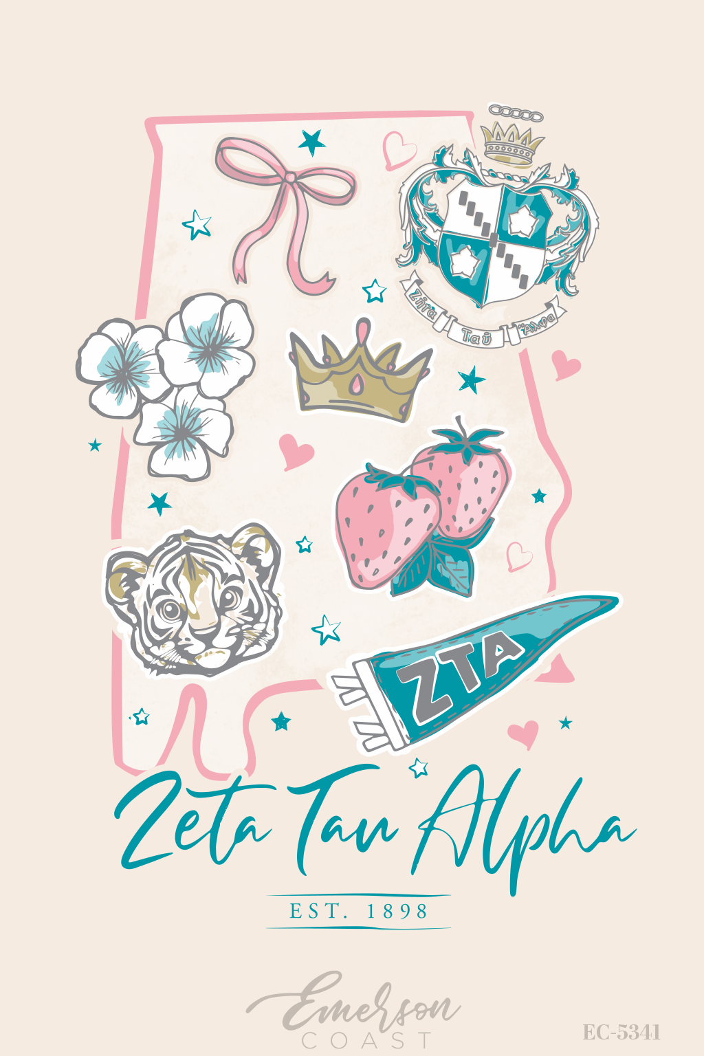 Zeta Tau Alpha Auburn University FDOC T-Shirt