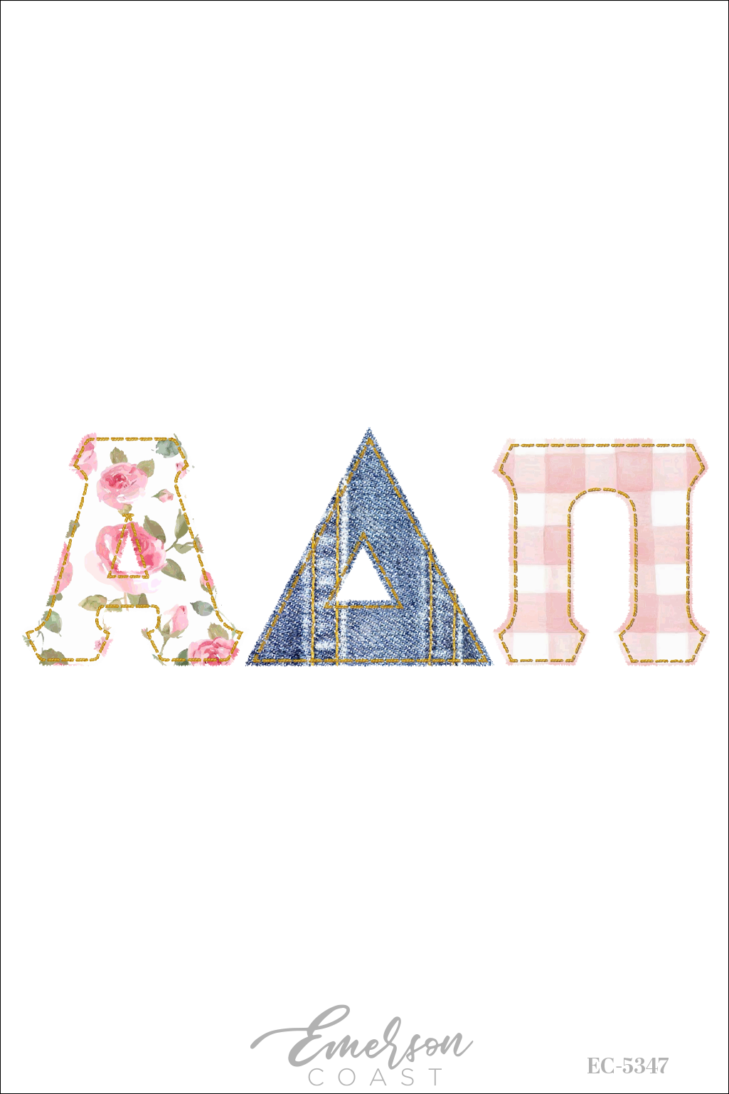Alpha Delta Pi Patchwork Set Shorts
