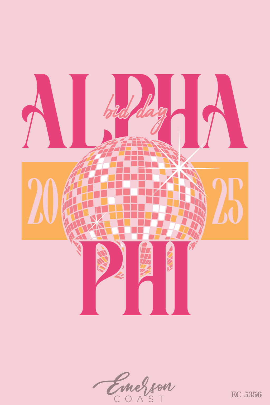 Alpha Phi Disco Recruitment T-Shirt