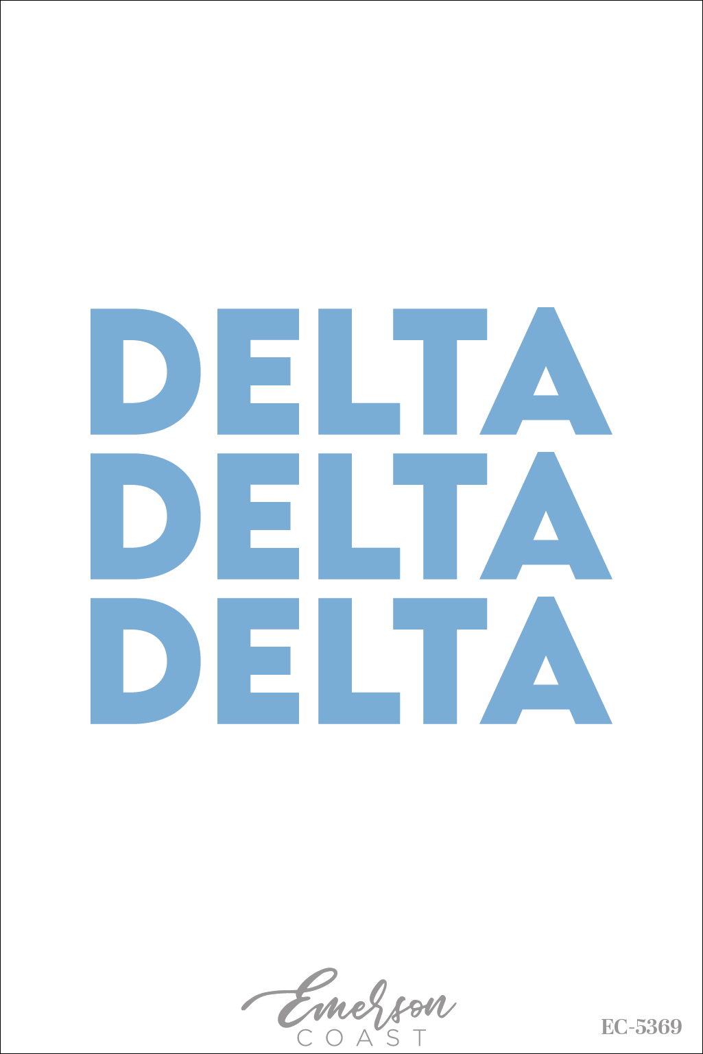 Delta Delta Delta Simple Tank Set