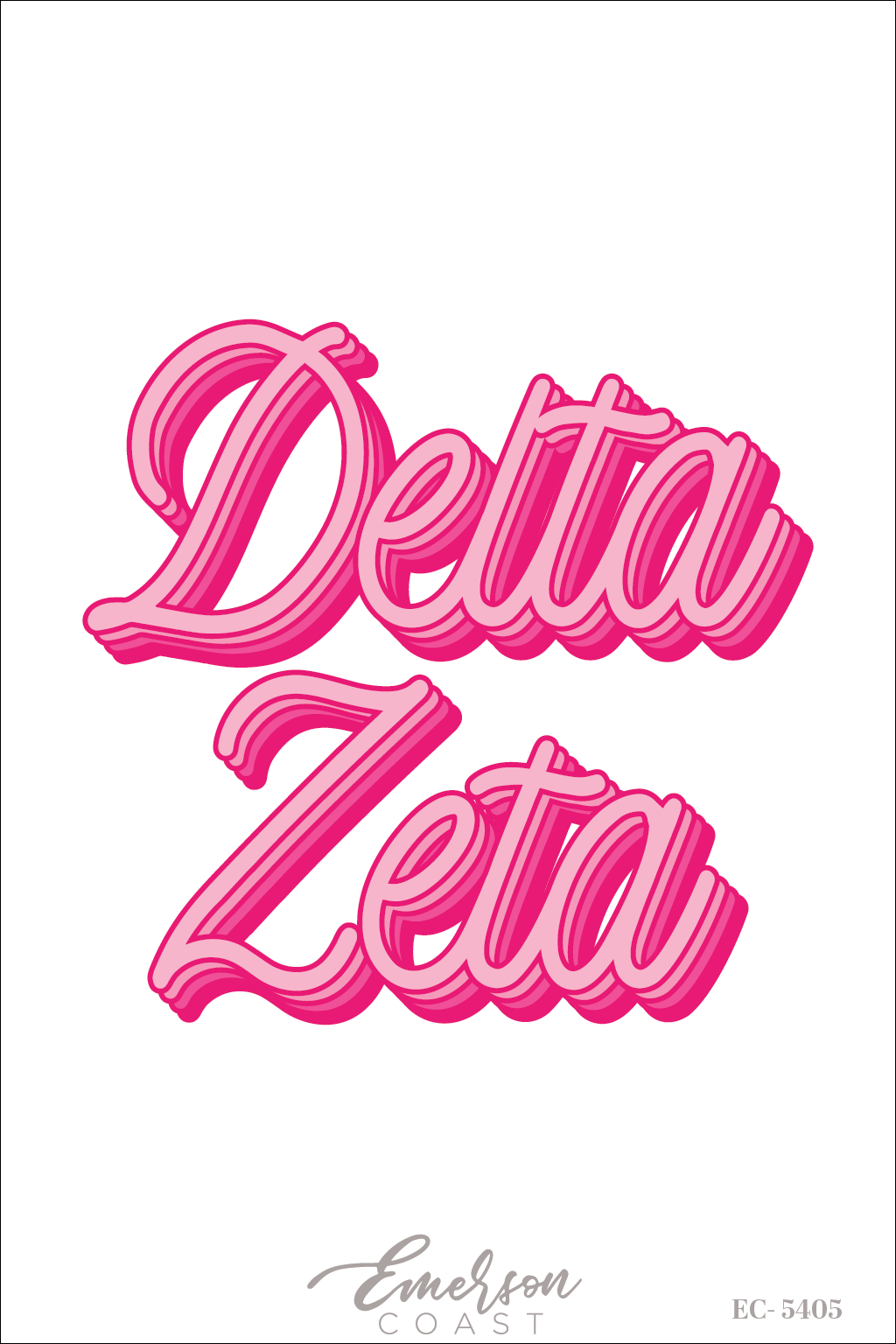 Delta Zeta Bold Pink Recruitment T-Shirt