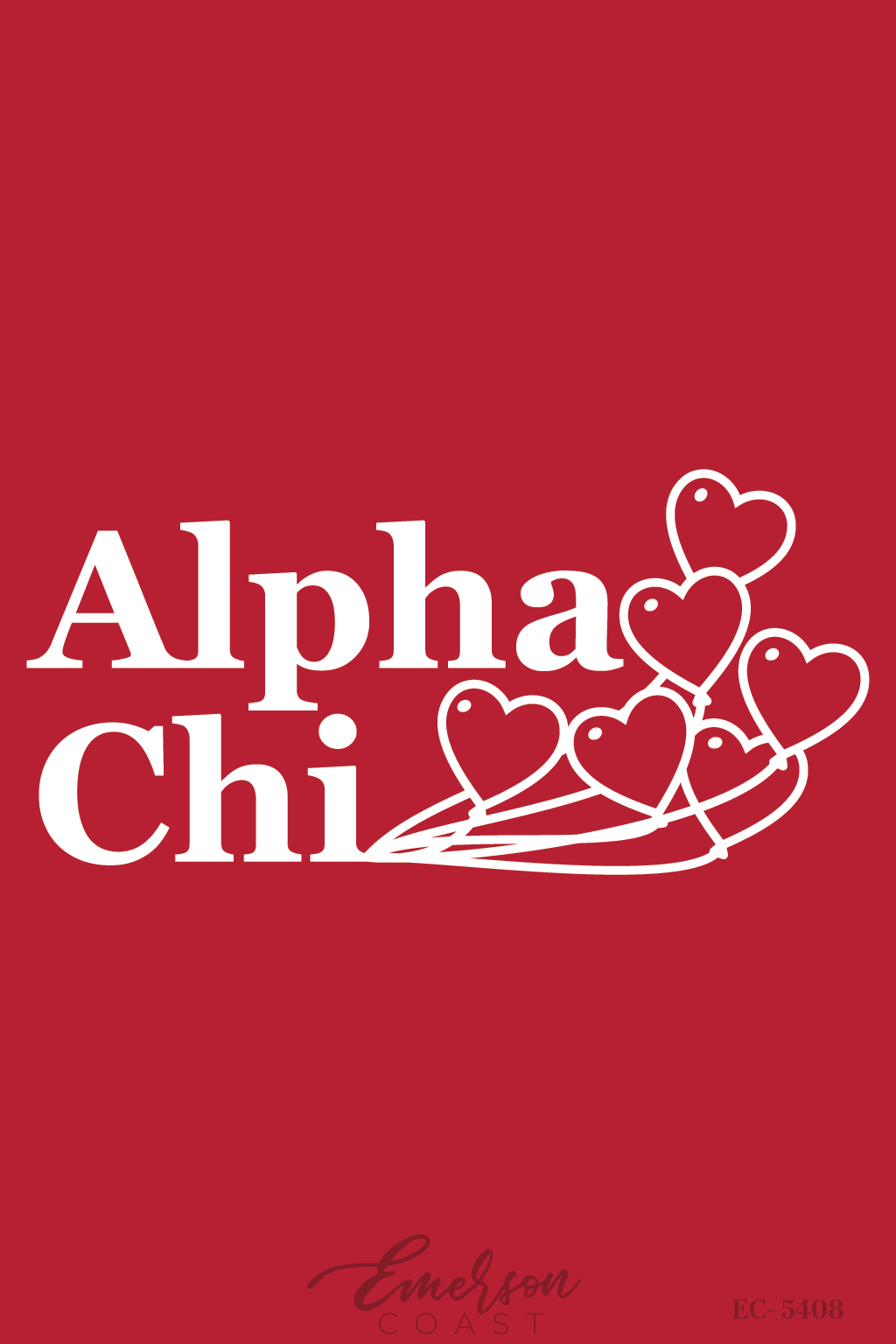 Alpha Chi Omega Heart Balloons Recruitment T-Shirt