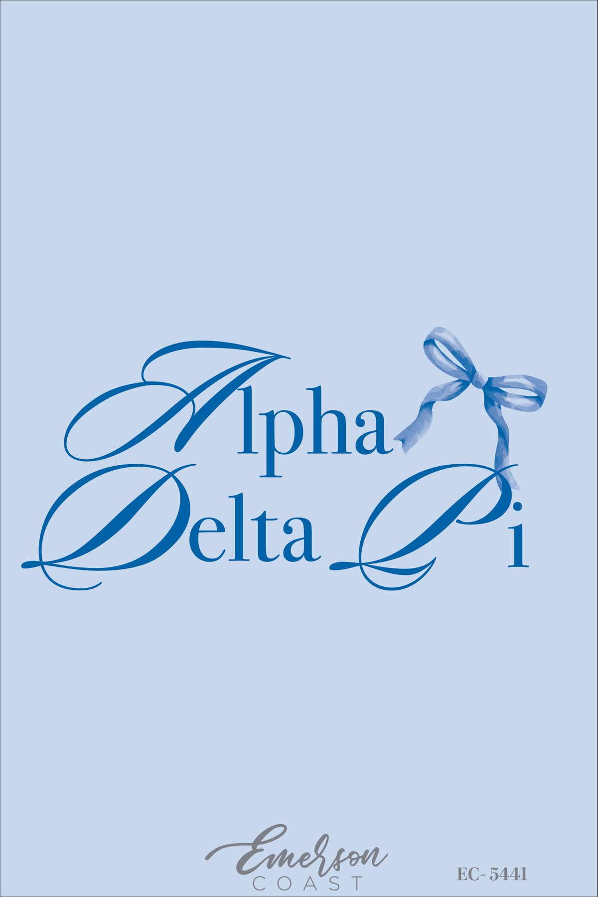 Alpha Delta Pi Light Blue Bow Tee