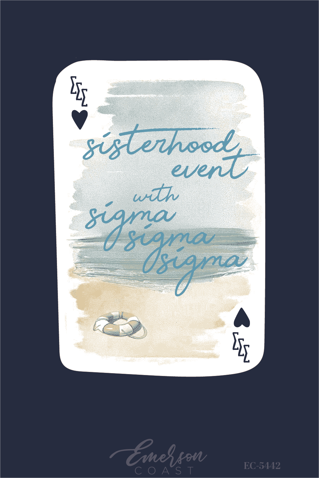 Sigma Sigma Sigma Sisterhood Beach Event T-Shirt