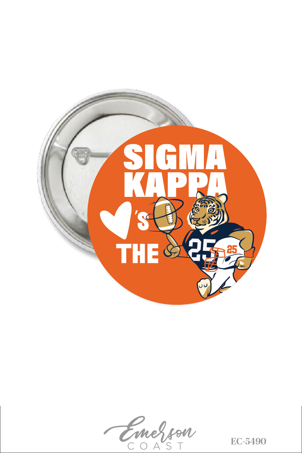 Sigma Kappa Auburn University Game Day Button