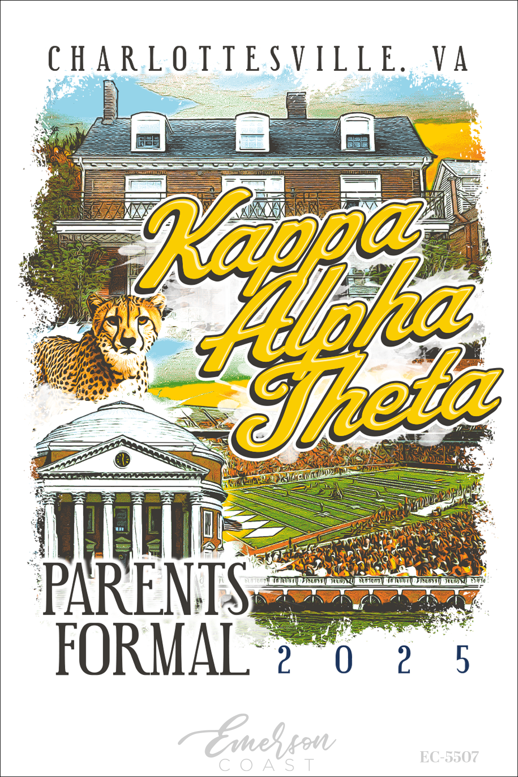 Kappa Alpha Theta University Of Virginia Parents Formal T-Shirt