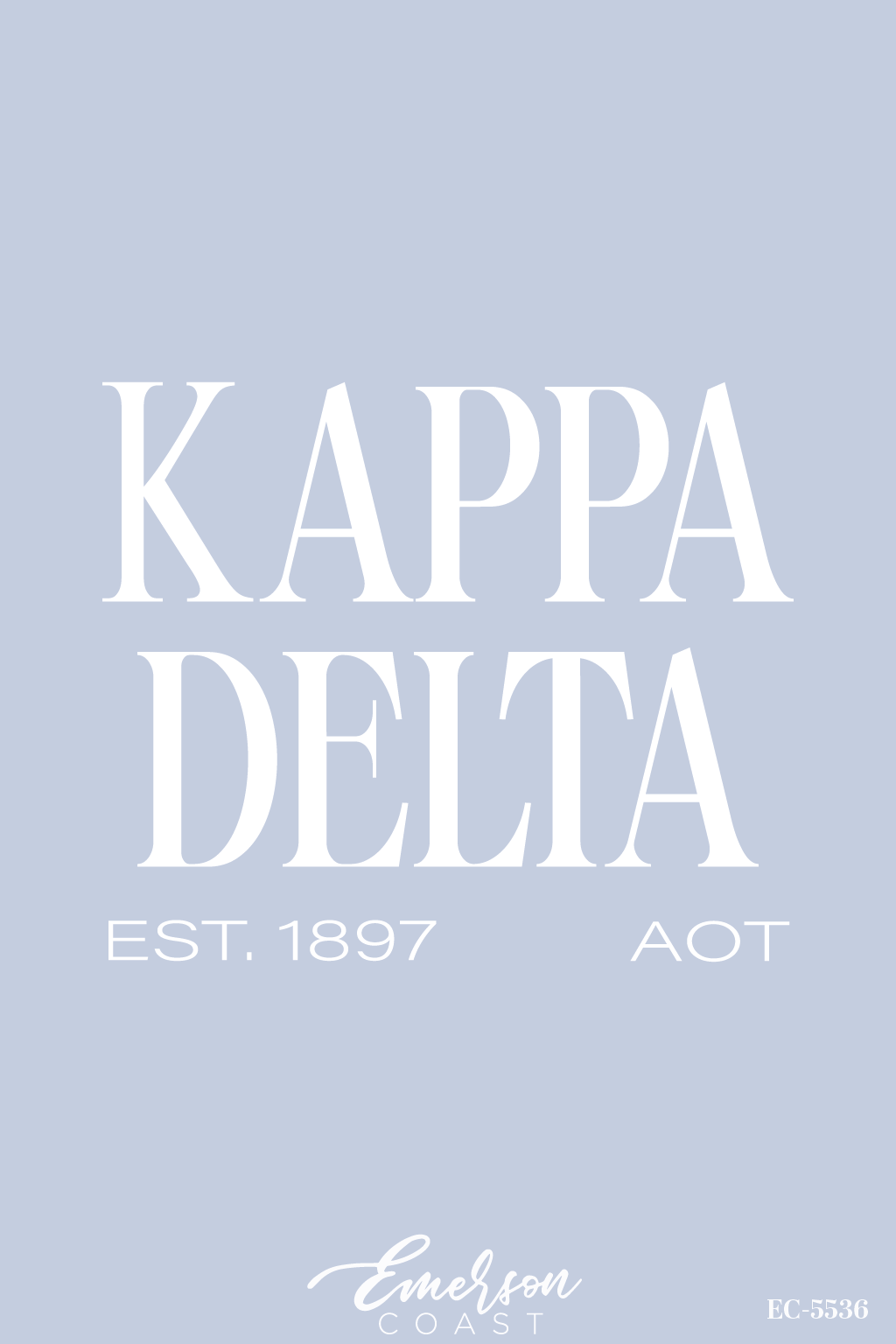 Kappa Delta Light Blue Simple FDOC T-Shirt