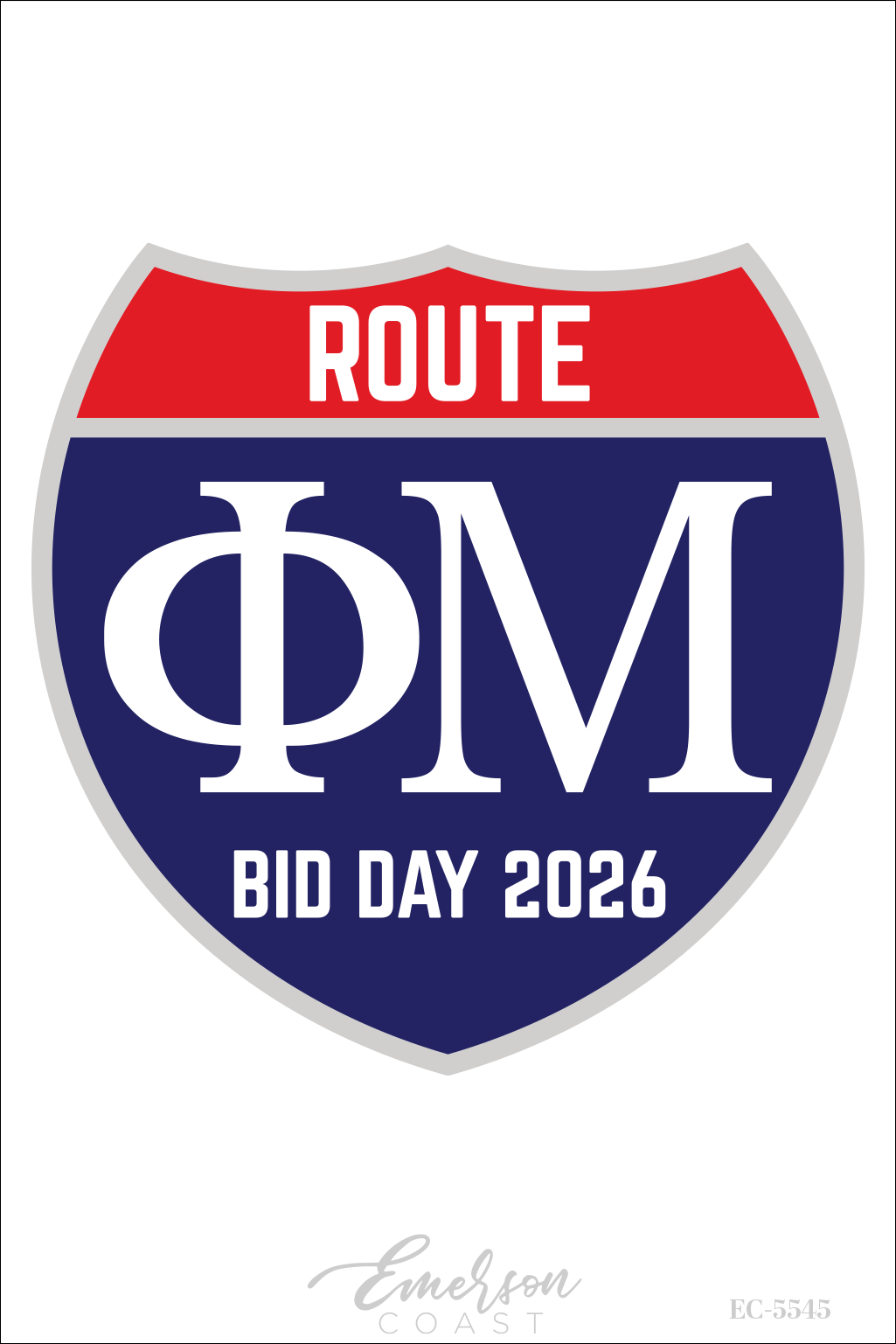 Phi Mu Route 66 Bid Day T-Shirt