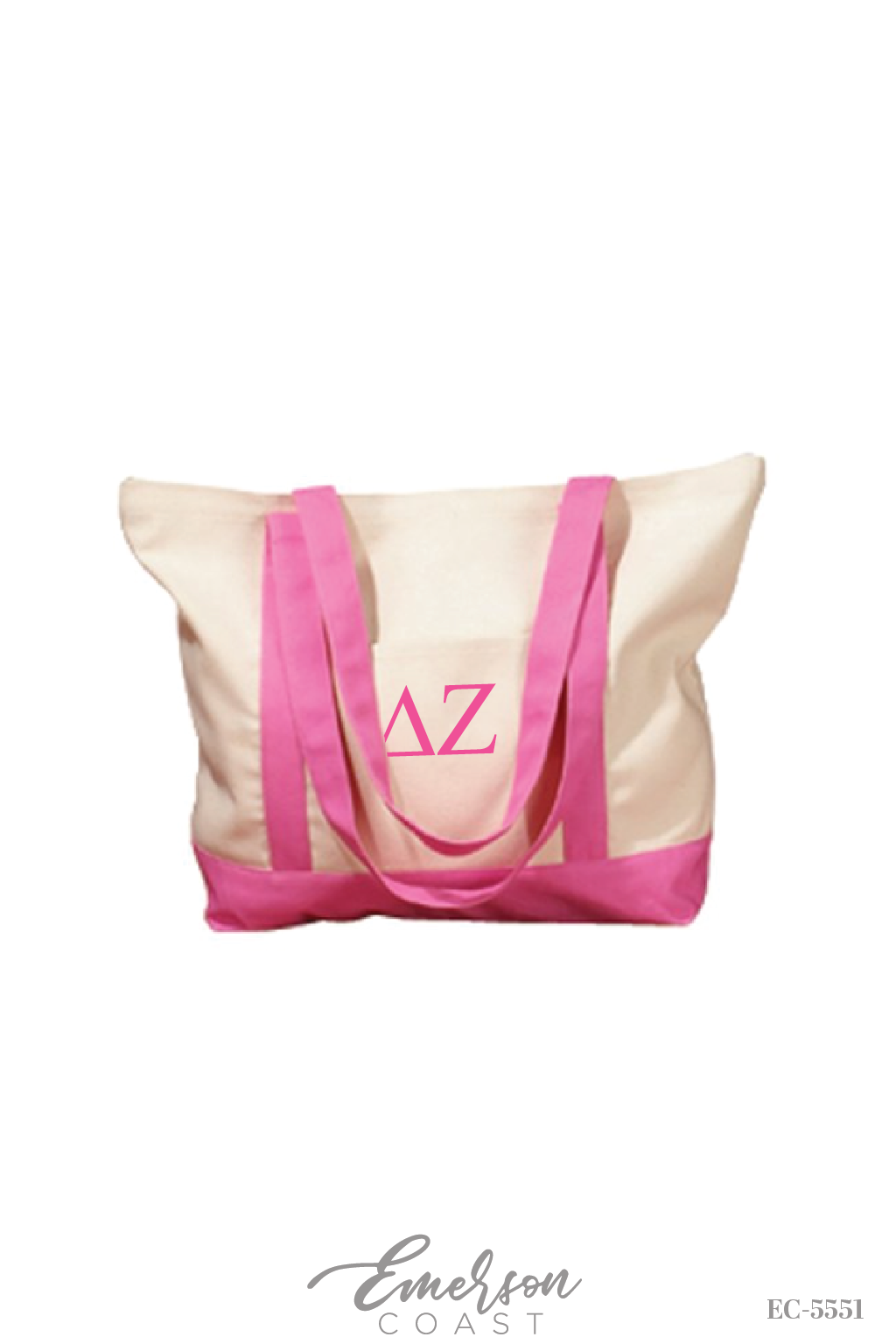 Delta Zeta Simple Pink Tote