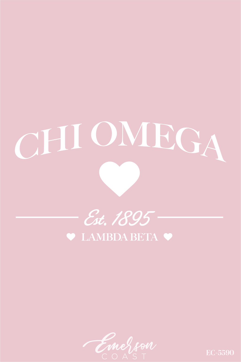 Chi Omega Light Pink Heart Shorts