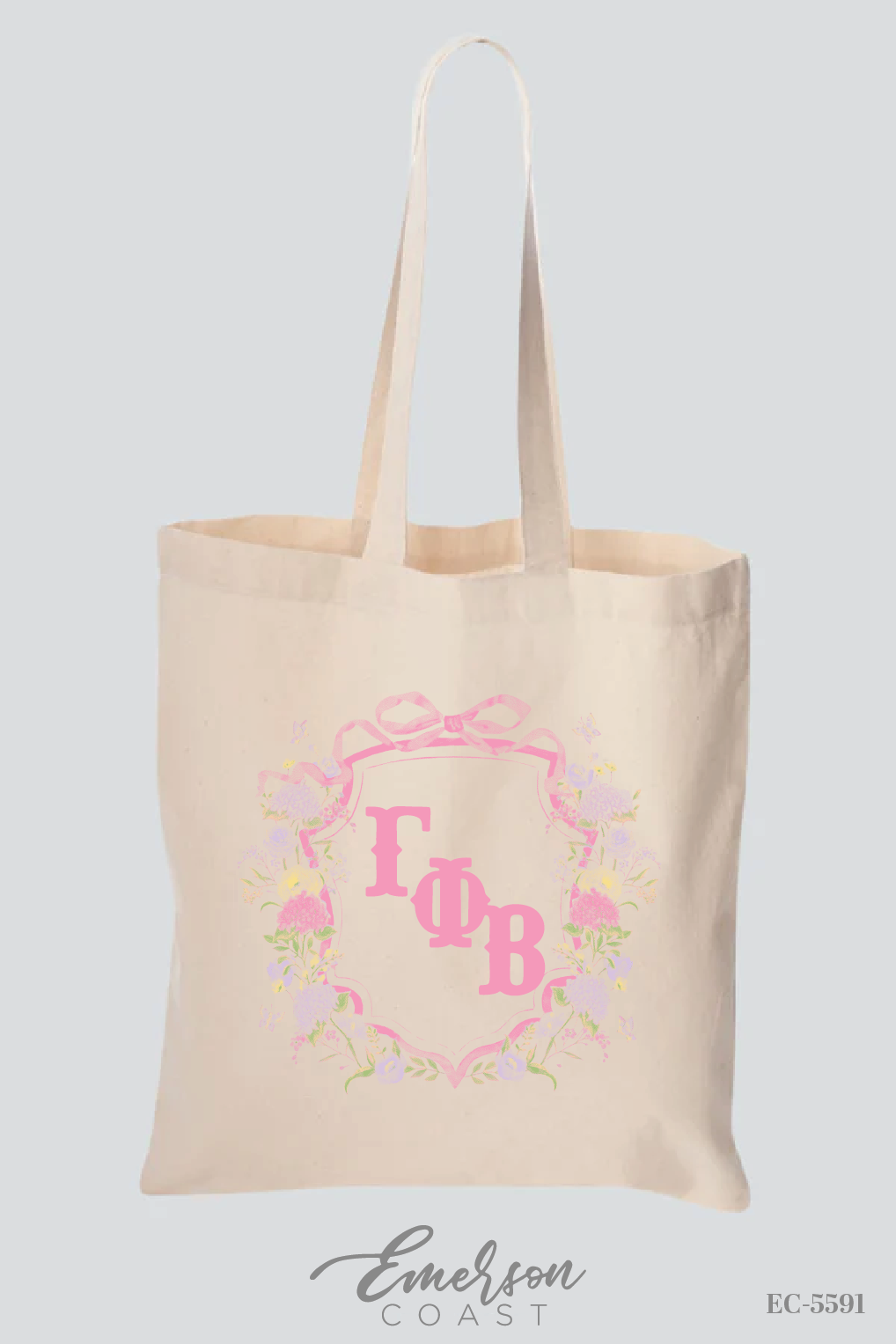 Gamma Phi Beta Floral Bid Day Tote