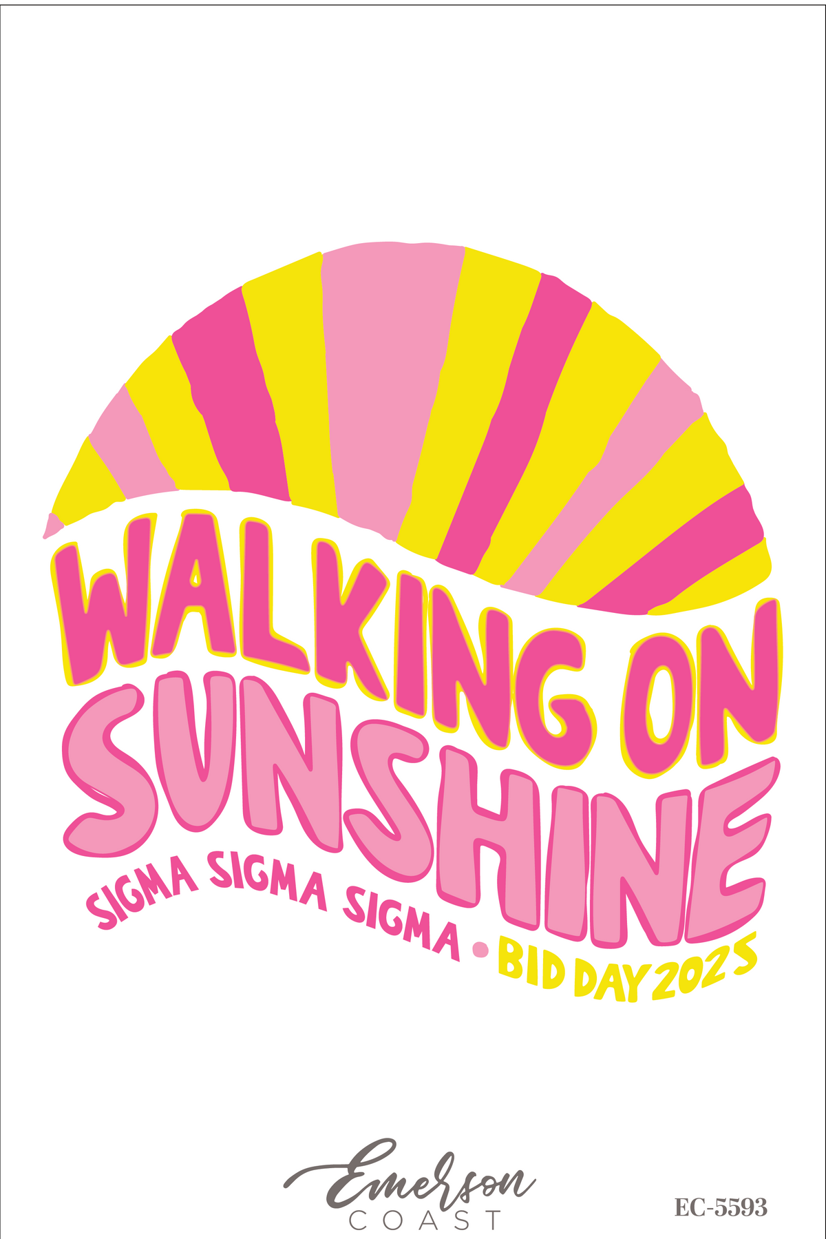 Sigma Sigma Sigma Walking On Sunshine Bid Day T-Shirt