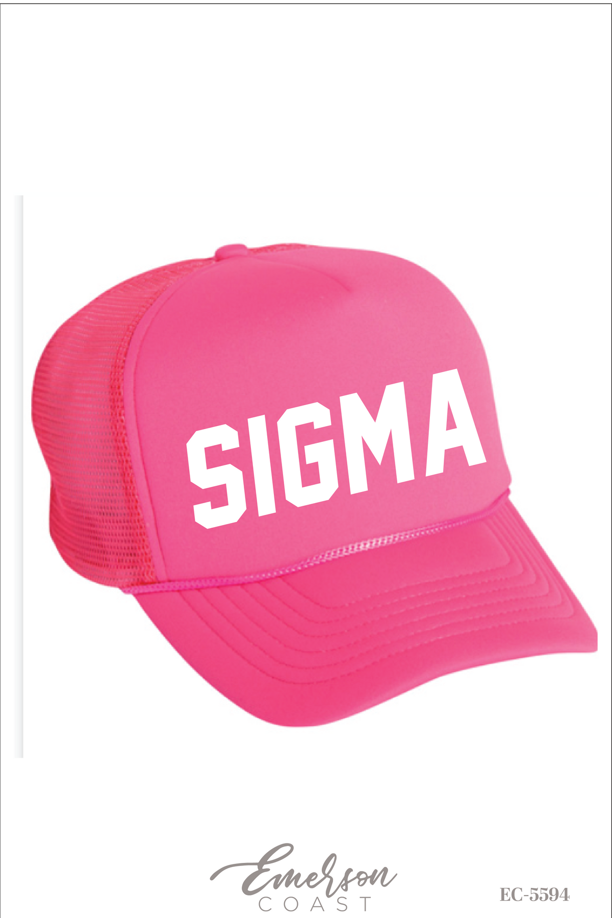 Sigma Sigma Sigma Hot Pink Bid Day Hat