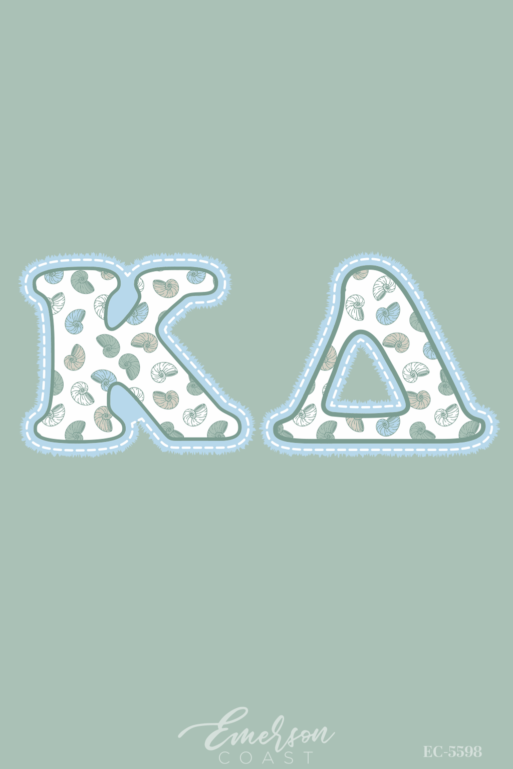 Kappa Delta Nautilus Shells Letter Recruitment T-Shirt