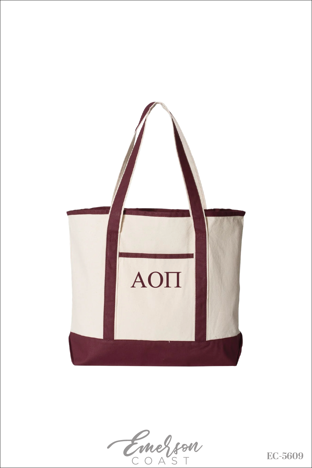 Alpha Omicron Pi Maroon Tote