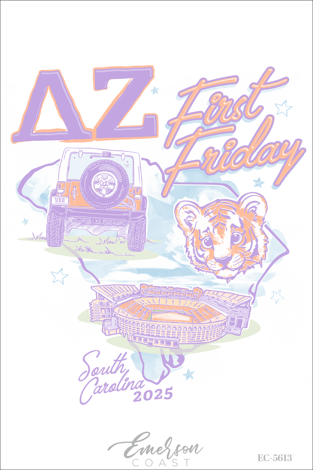 Delta Zeta Clemson University FDOC First Friday T-Shirt