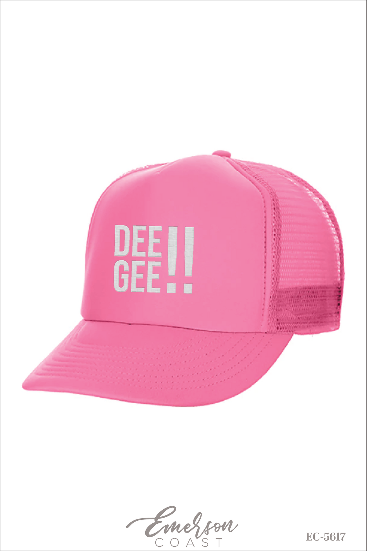 Delta Gamma Pink Bid Day Trucker Hat