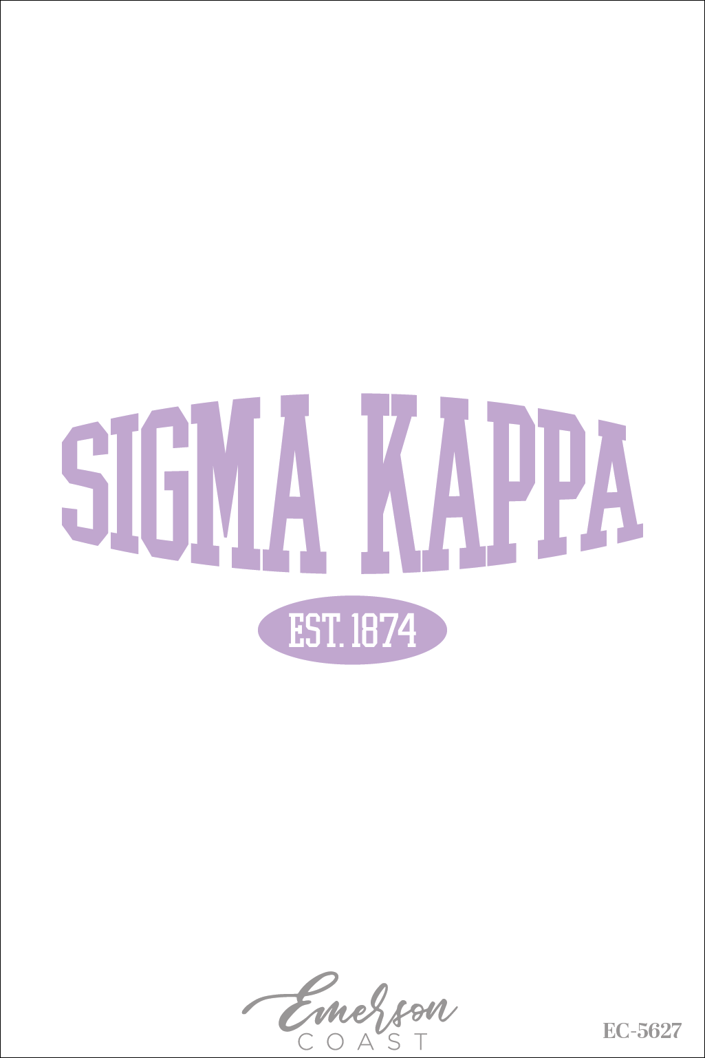 Sigma Kappa Lavender Varsity PR T-Shirt