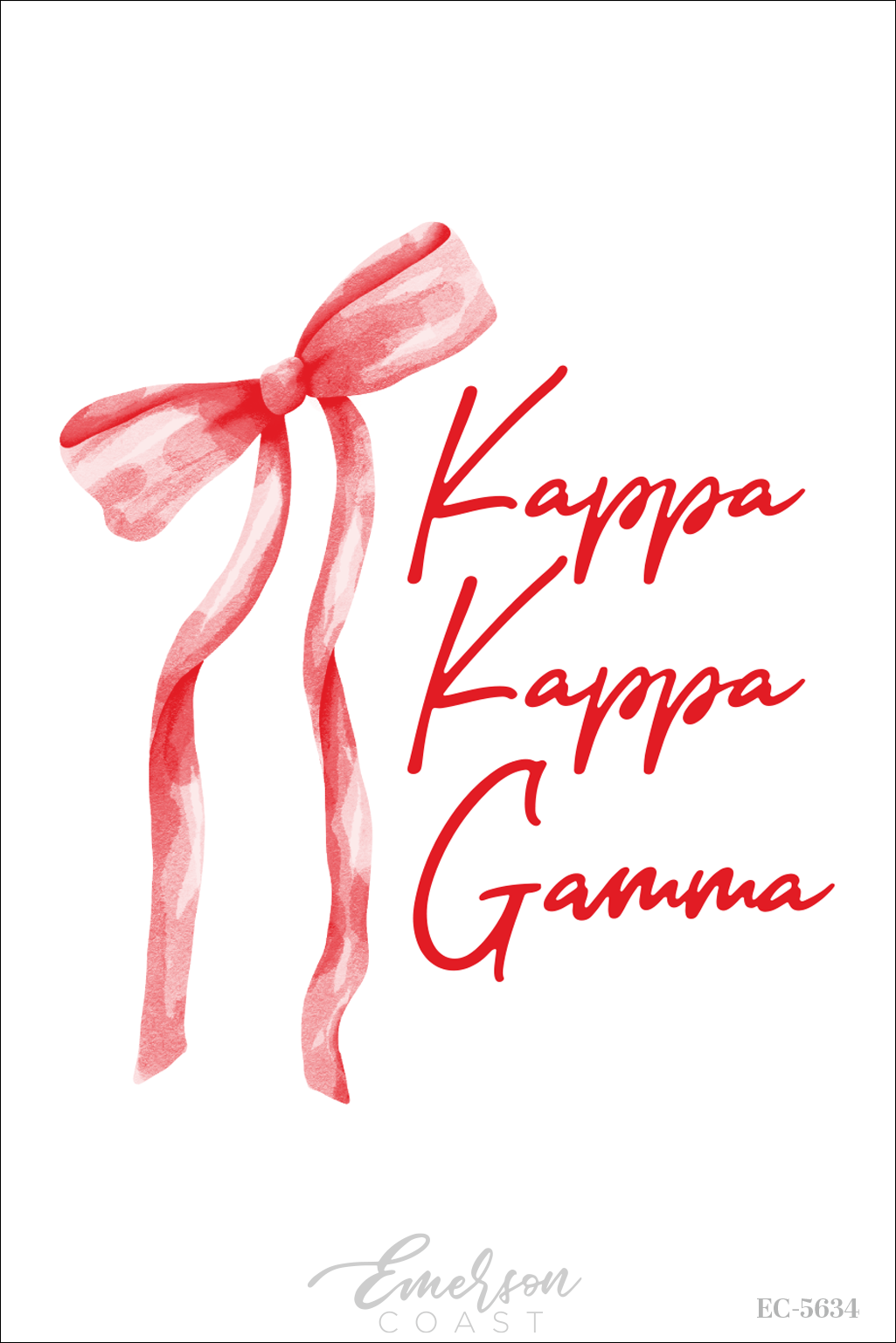 Kappa Kappa Gamma Red Bow Bid Day T-Shirt