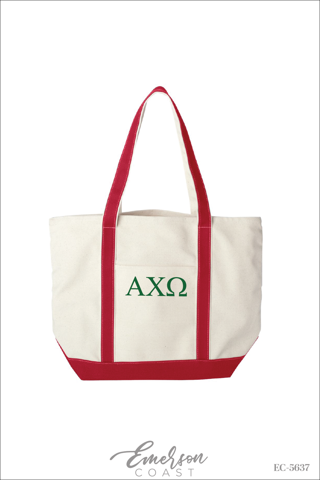 Alpha Chi Omega Red Greek Letter Tote