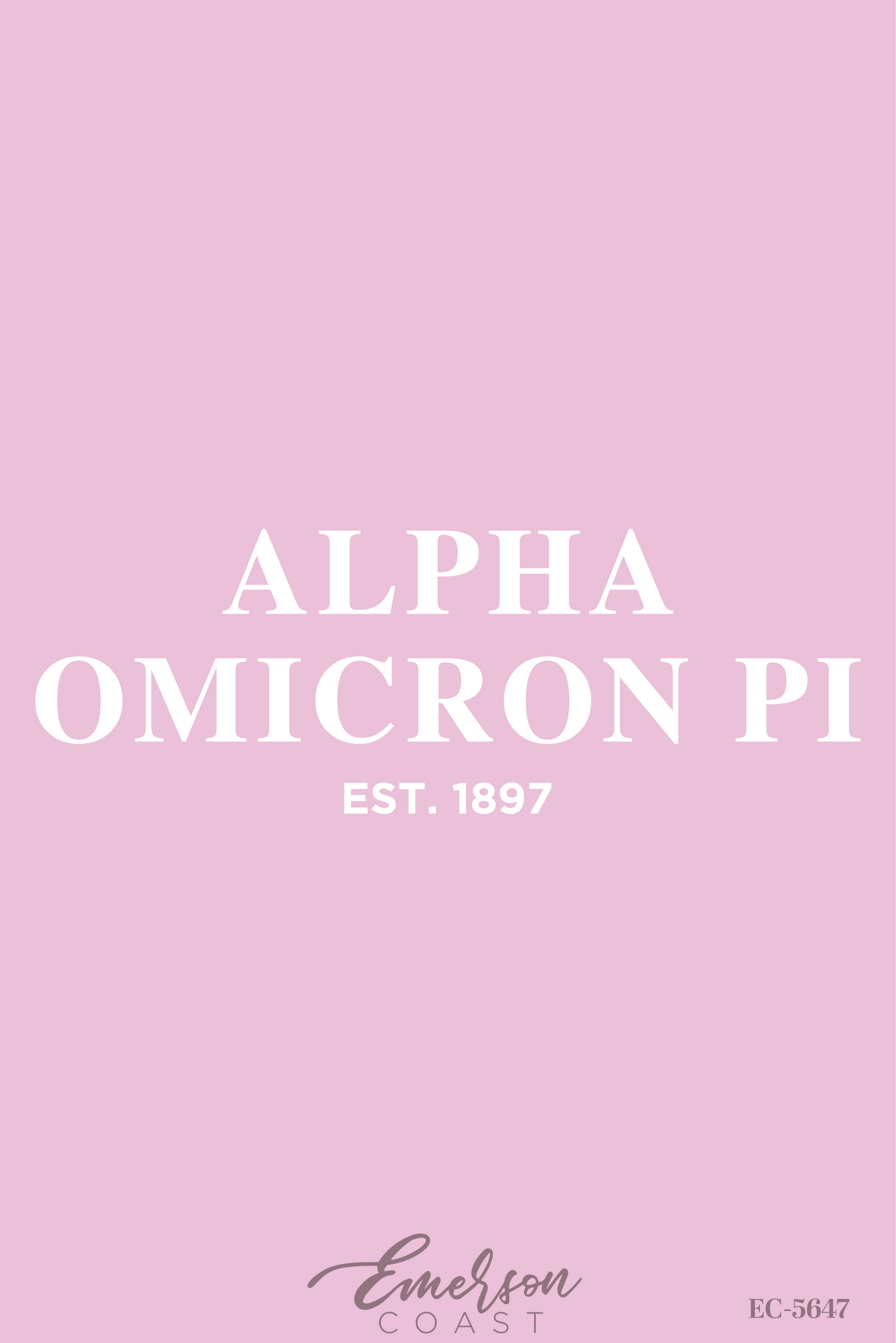 Alpha Omicron Pi Light Pink FDOC T-Shirt
