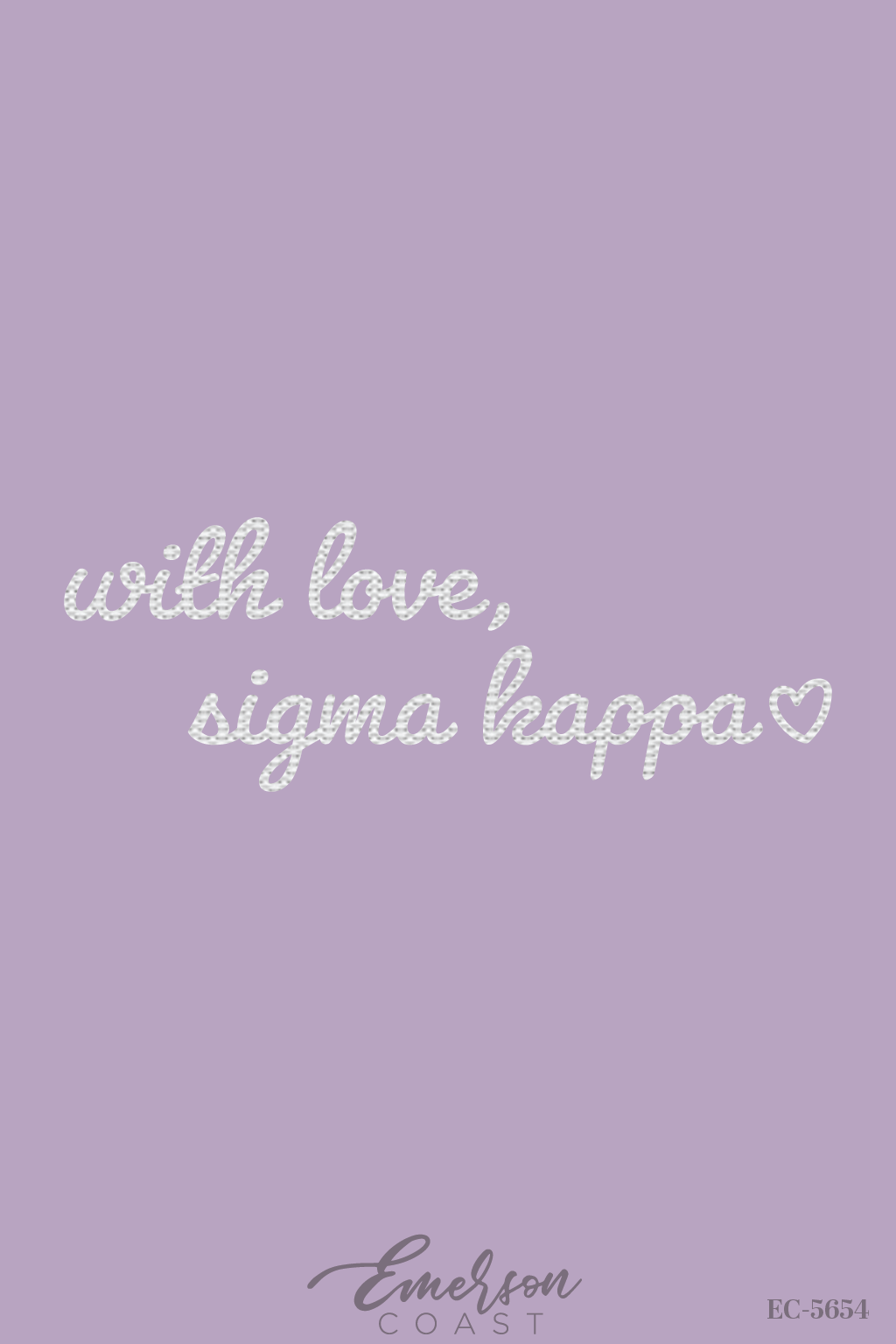 Sigma Kappa With Love Embroidered Recruitment T-Shirt