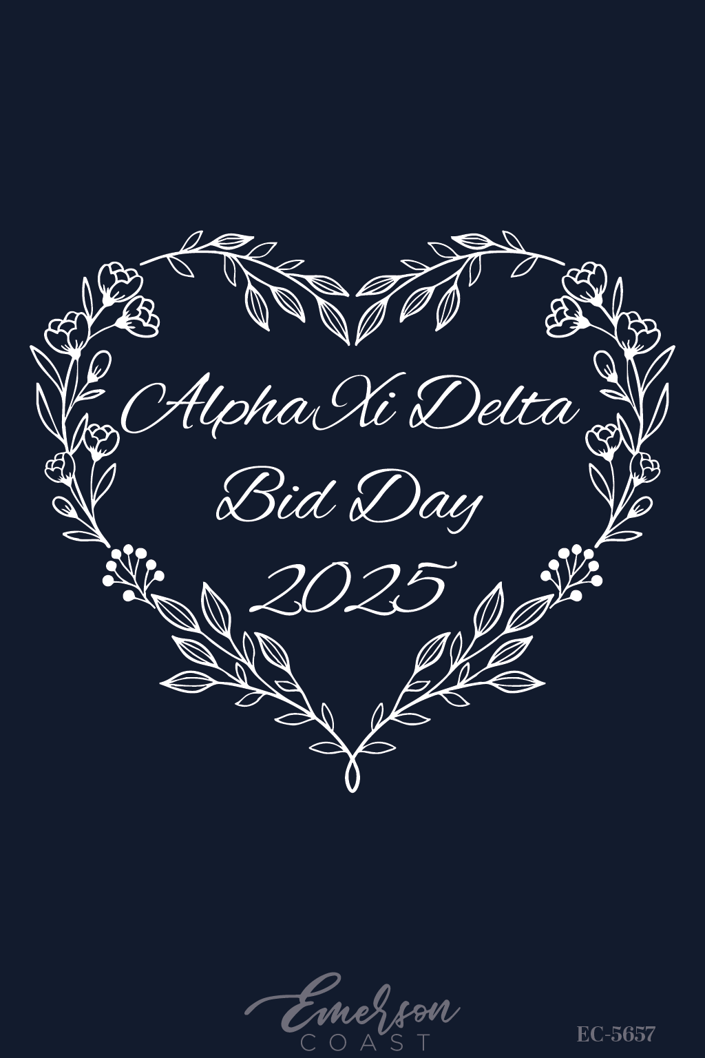 Alpha Xi Delta Wedding Heart Bid Day T-Shirt
