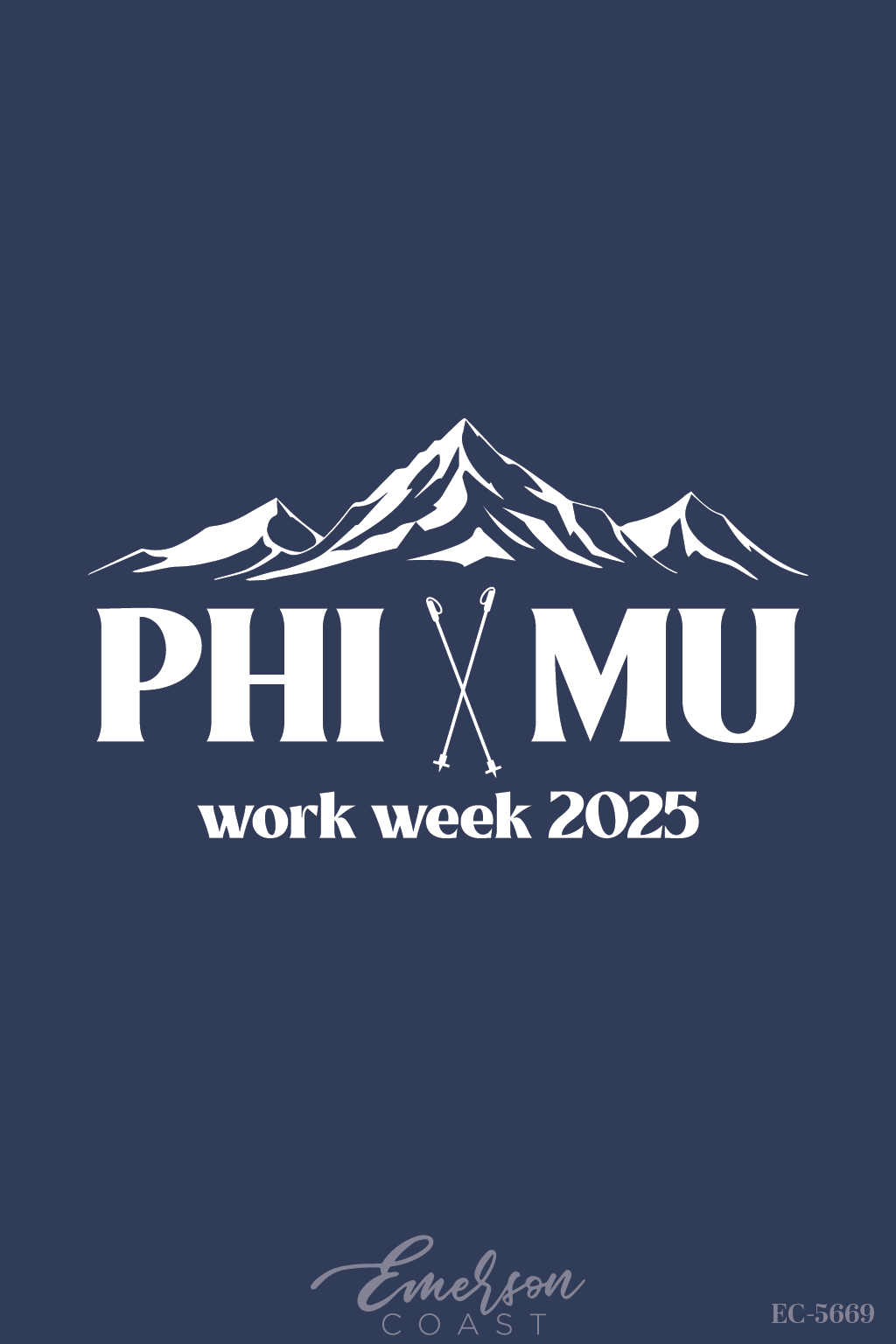 Phi Mu Snow Place Like Home Work Week T-Shirt