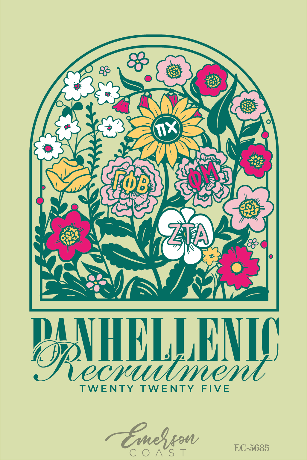 Panhellenic Recruitment Floral T-Shirt