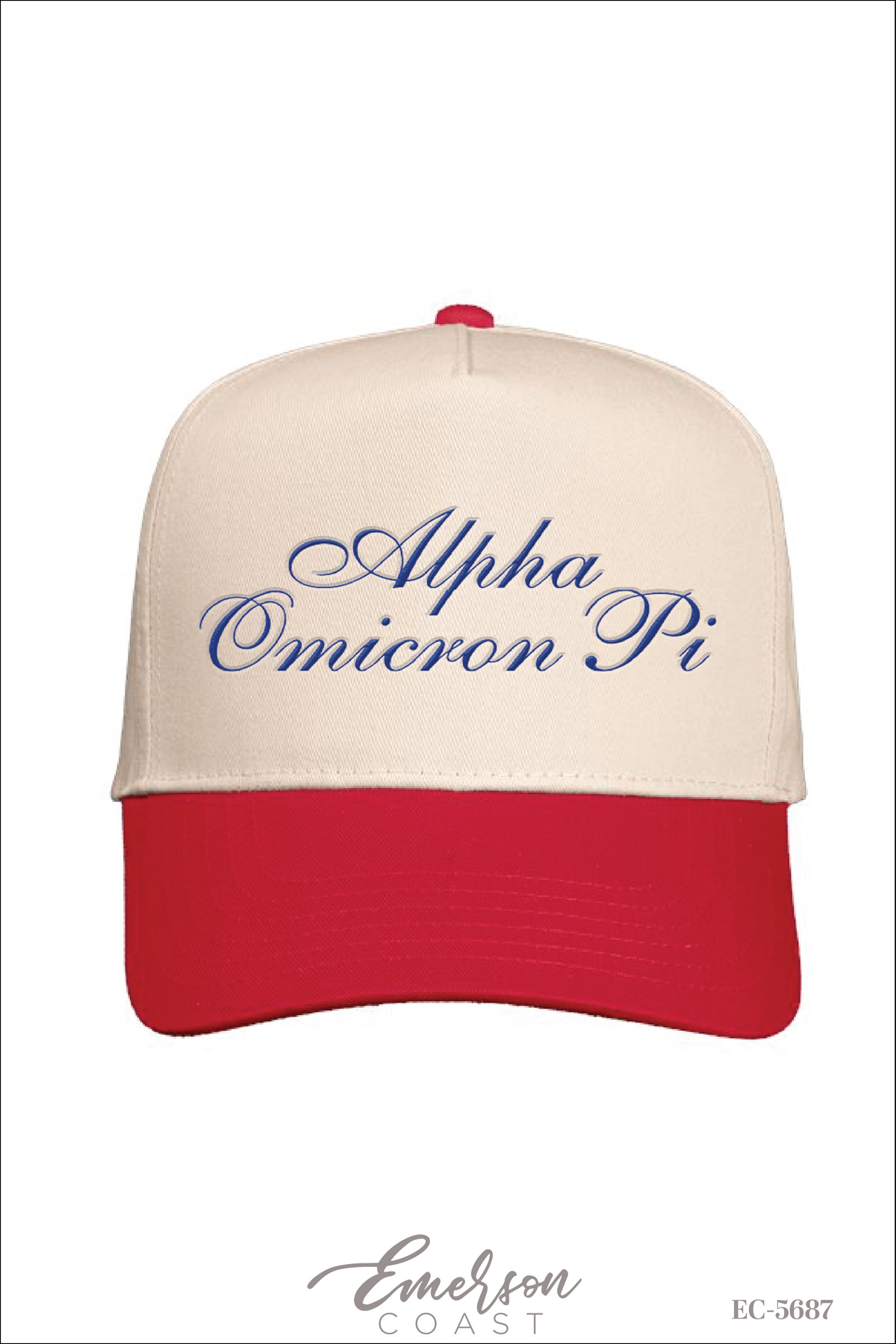 Alpha Omicron Pi Red Trucker Hat