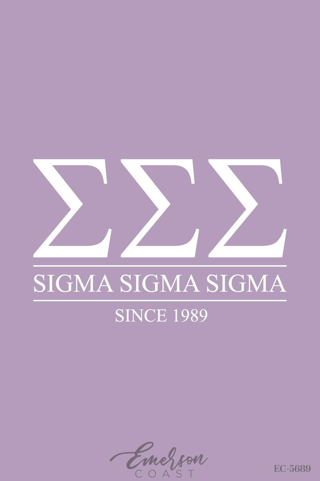 Sigma Sigma Sigma Lavender Greek Letter Recruitment T-Shirt