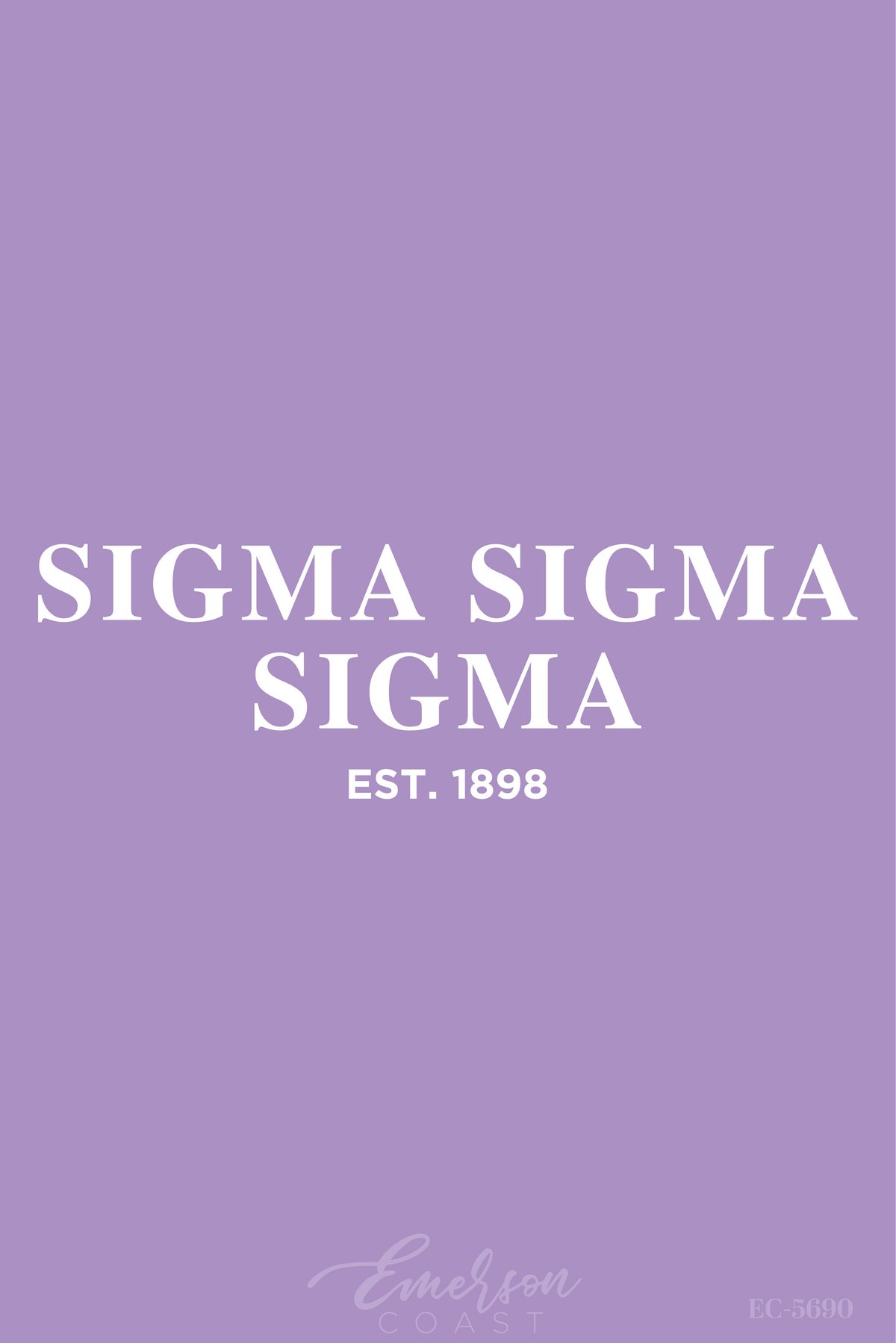 Sigma Sigma Sigma Simple Lavender Recruitment T-Shirt