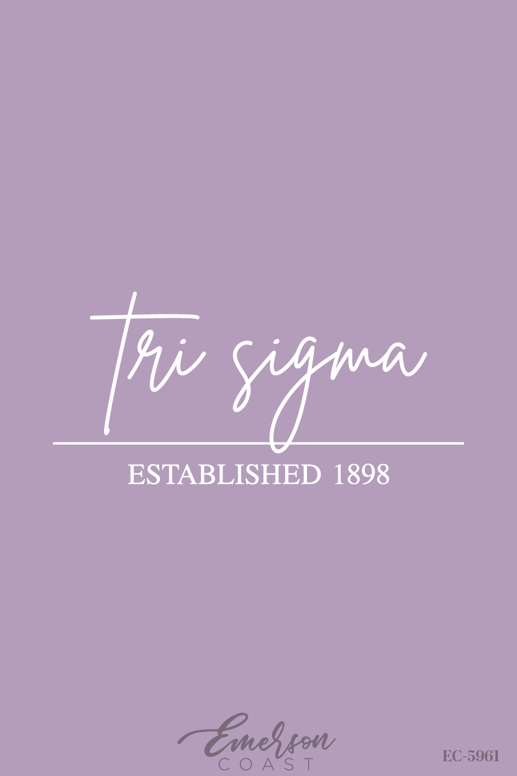 Sigma Sigma Sigma Lavender Script Recruitment Tee