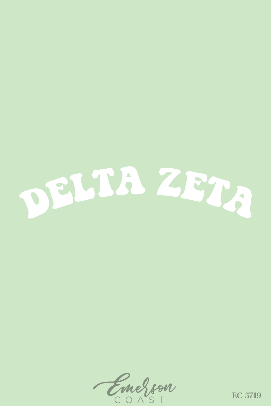 Delta Zeta Mint Green Simple Recruitment T-Shirt