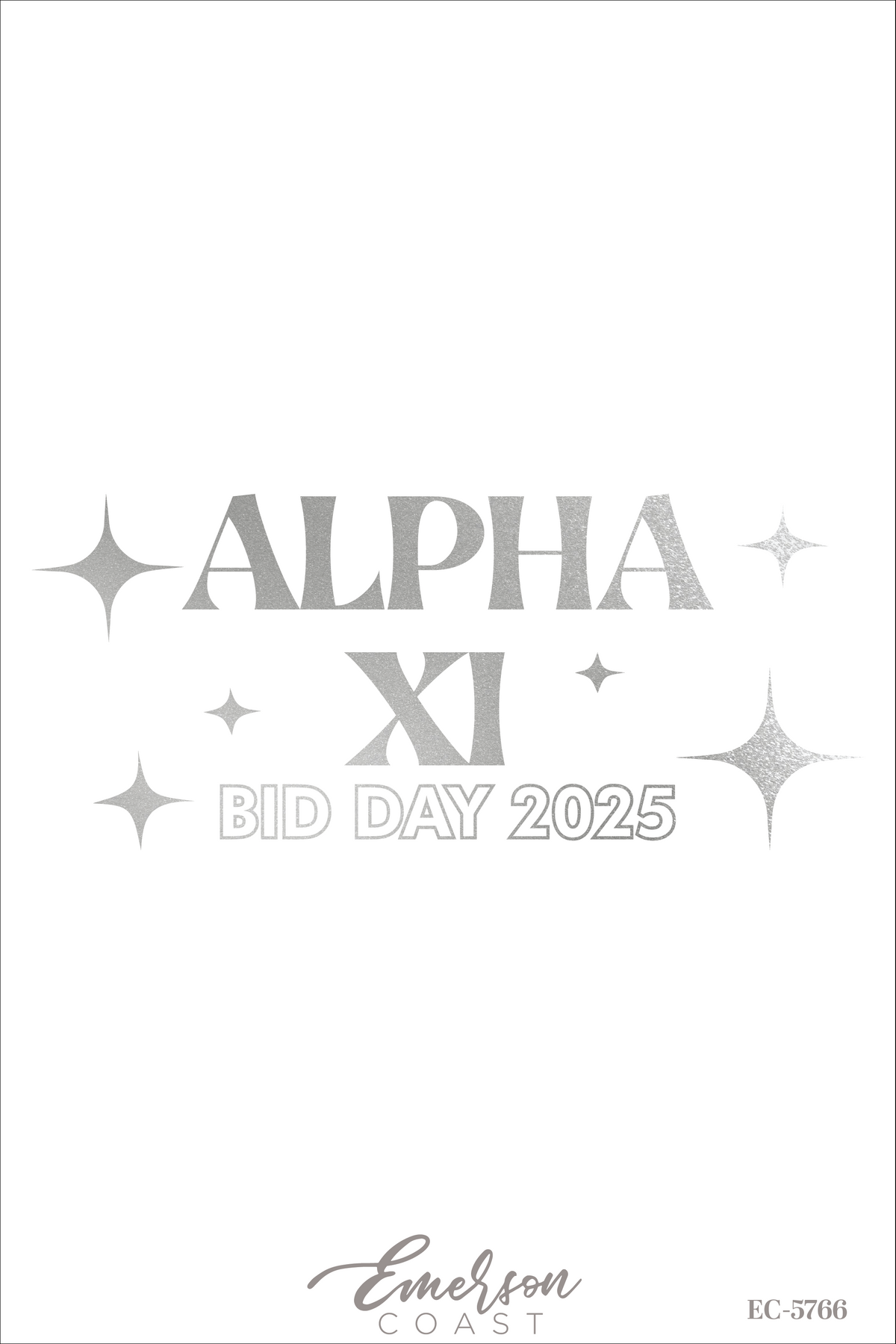 Alpha Xi Delta Silver Sparkles Bid Day T-Shirt