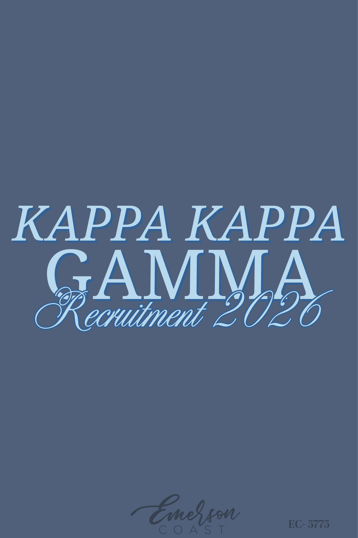 Kappa Kappa Gamma Blue Recruitment Tee