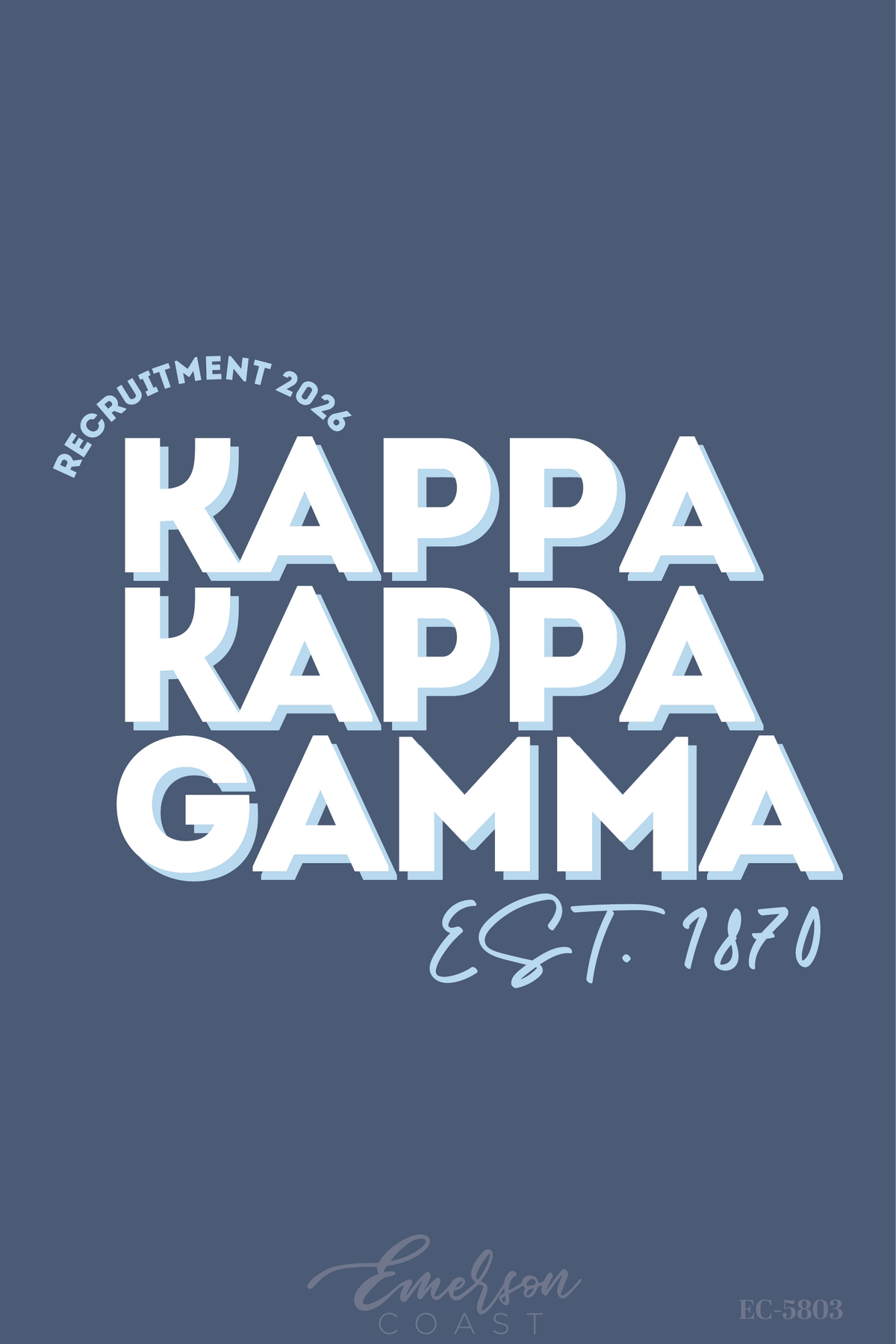 Kappa Kappa Gamma Blue Recruitment Shirt T-Shirt