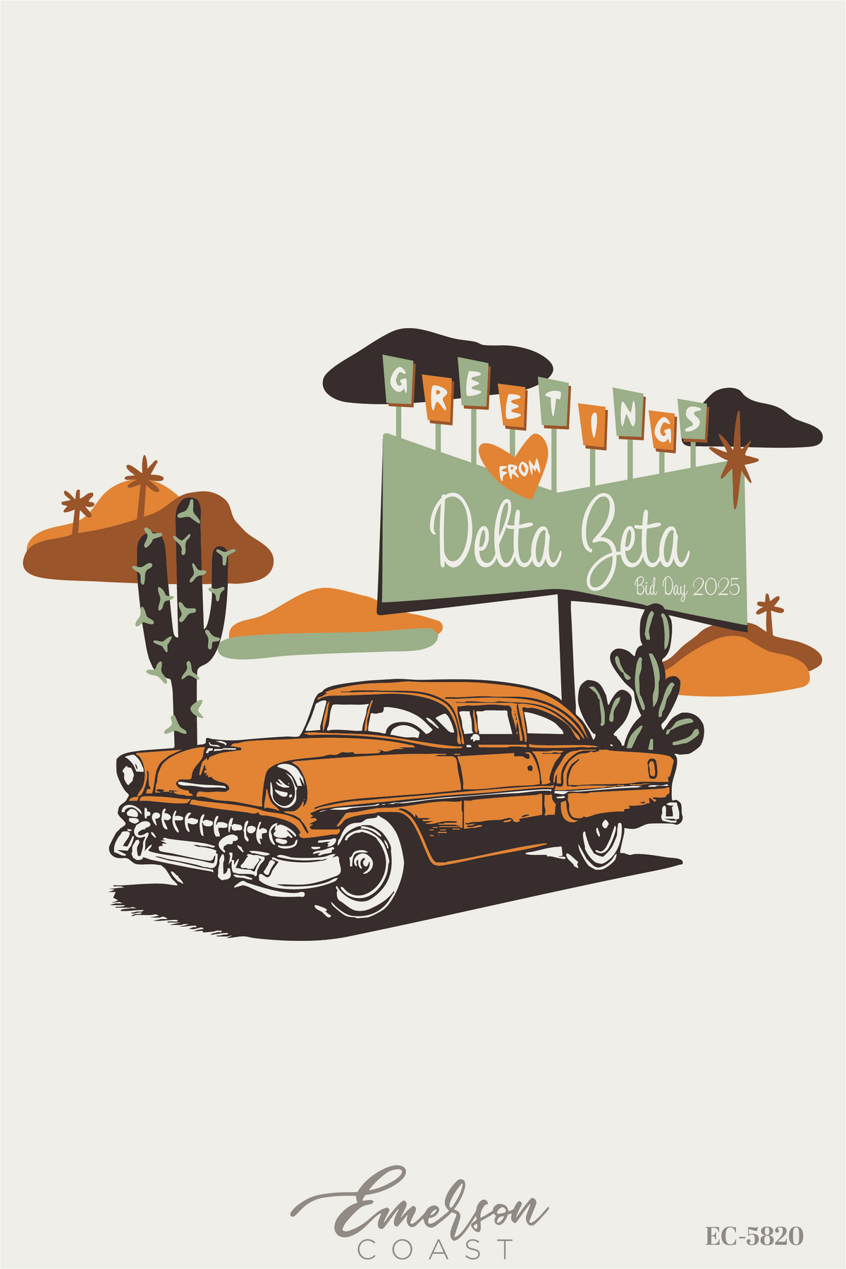 Delta Zeta Greetings From Bid Day T-Shirt