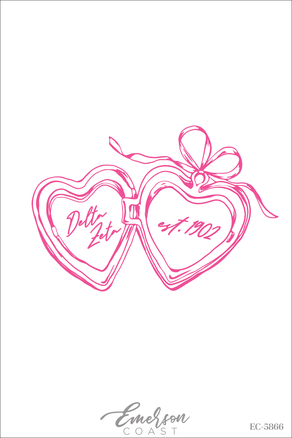 Delta Zeta Heart Locket Sweatshirt